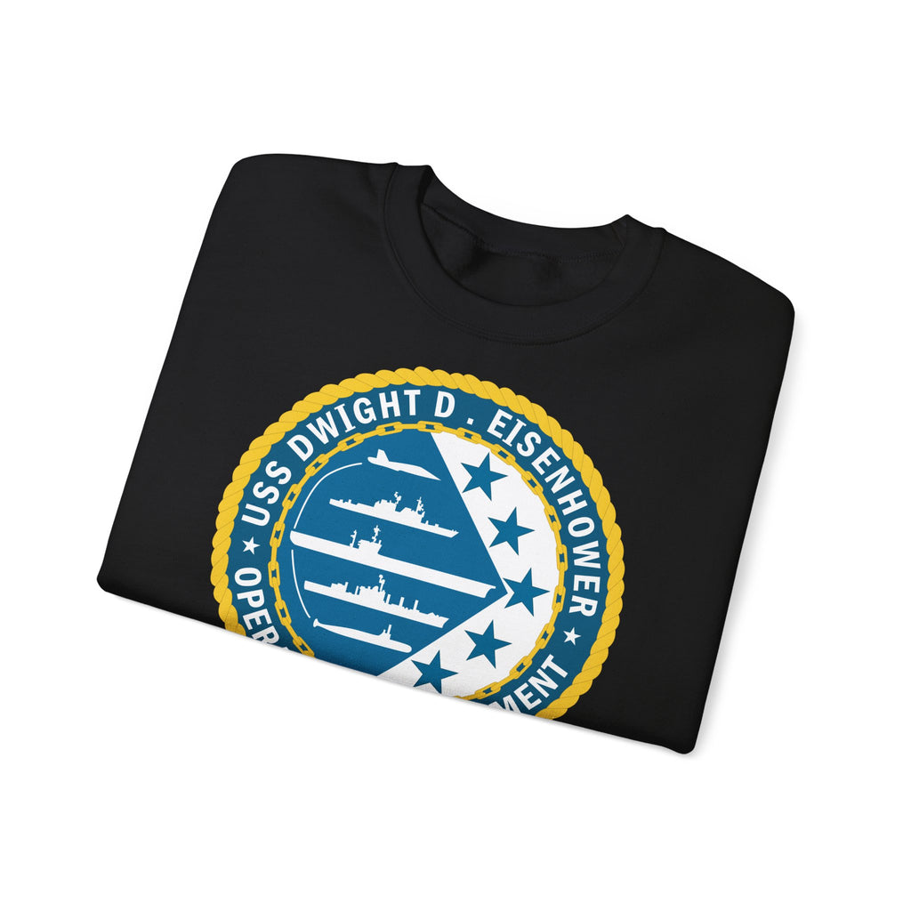 Unisex Heavy Blend™ Crewneck Sweatshirt - Navy - USS Dwight D. Eisenhower (CVN-69) - Operations Department wo txt