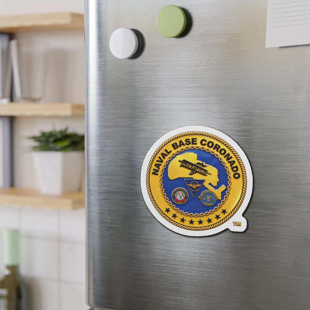 Die-Cut Magnet - Navy - Naval Base Coronado - Crest - 3D - Enhanced