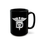 Black Mug (11oz, 15oz) - Navy - Rate - Dental Technician (DT) wo txt