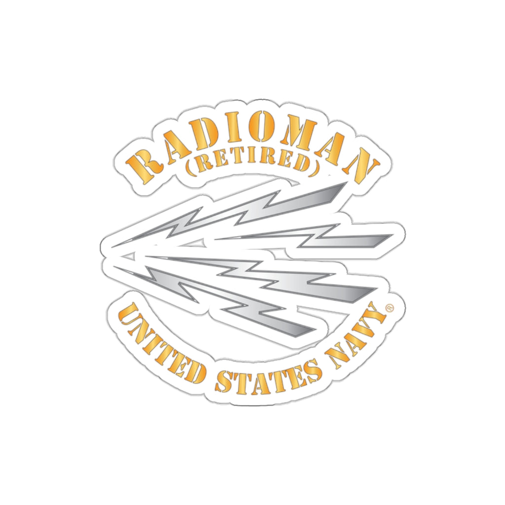 Die-Cut Vinyl Sticker - Navy - Rate - Radioman (RM) - Retired