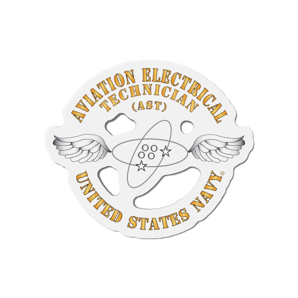 Die-Cut Magnet - Navy - Rate - Aviation Electrical Technician (AST)