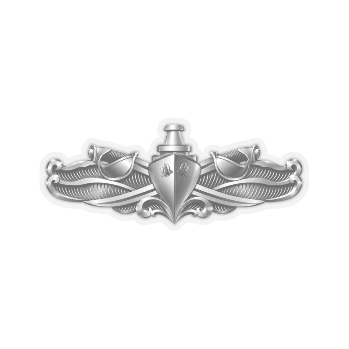 Kiss-Cut Stickers - Navy - Badge - Enlisted Surface Warfare Specialist (ESWS) wo txt - 3D - Enhanced