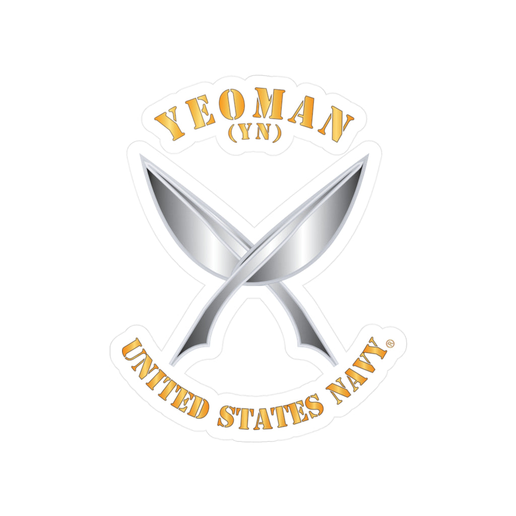 Kiss-Cut Vinyl Decal - Navy - Rate - Yeoman (YN)