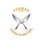 Kiss-Cut Vinyl Decal - Navy - Rate - Yeoman (YN)