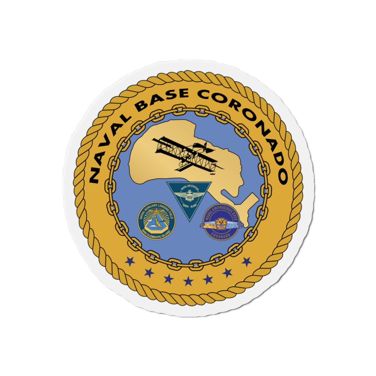 Die-Cut Magnet - Navy - Naval Base Coronado wo txt