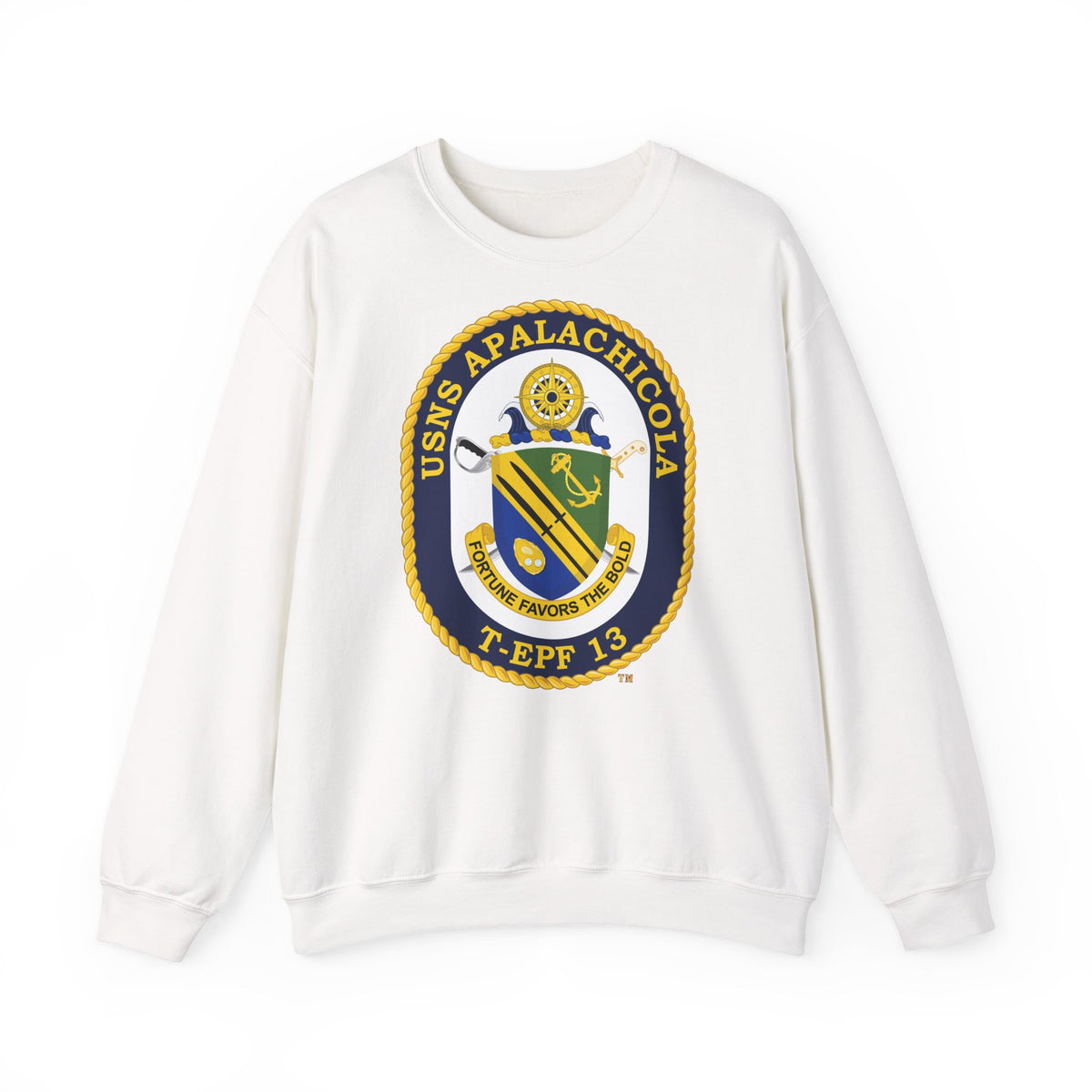 Unisex Heavy Blend™ Crewneck Sweatshirt - Navy - USNS Apalachicola (T-EPF 13) wo txt
