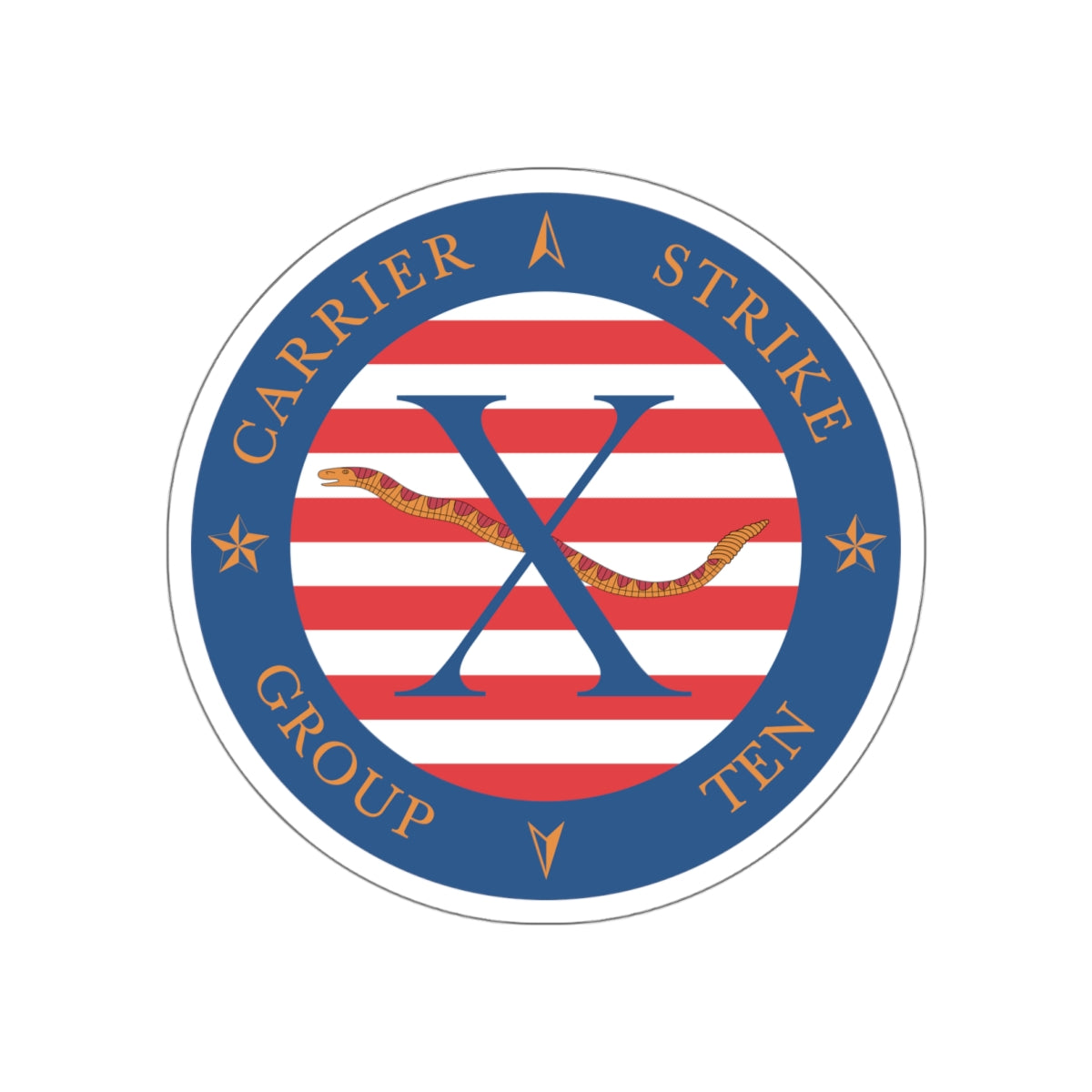Die-Cut Vinyl Sticker - Navy - Carrier Strike Group 10 (CSG-10) wo Txt