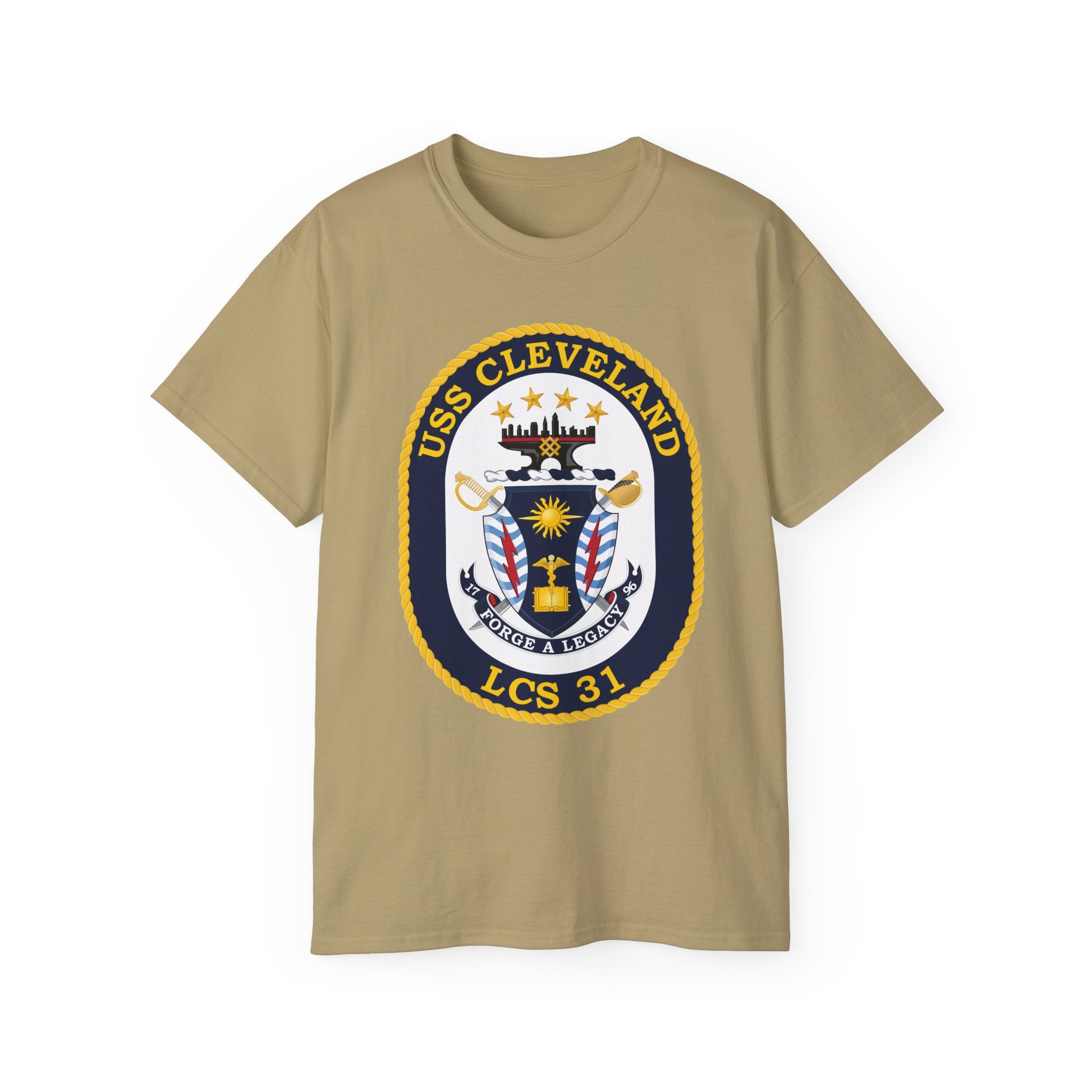 Unisex Ultra Cotton T-Shirt - Navy - USS Cleveland (LCS-31) wo txt