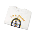 Unisex Heavy Blend™ Crewneck Sweatshirt - Navy - USS Cleveland (LCS-31)