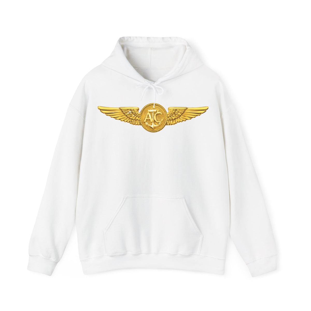 Unisex Heavy Blend™ Hoodies - Navy - Badge - Naval Aircrew Warfare Specialist wo txt - 3D - Enhanced