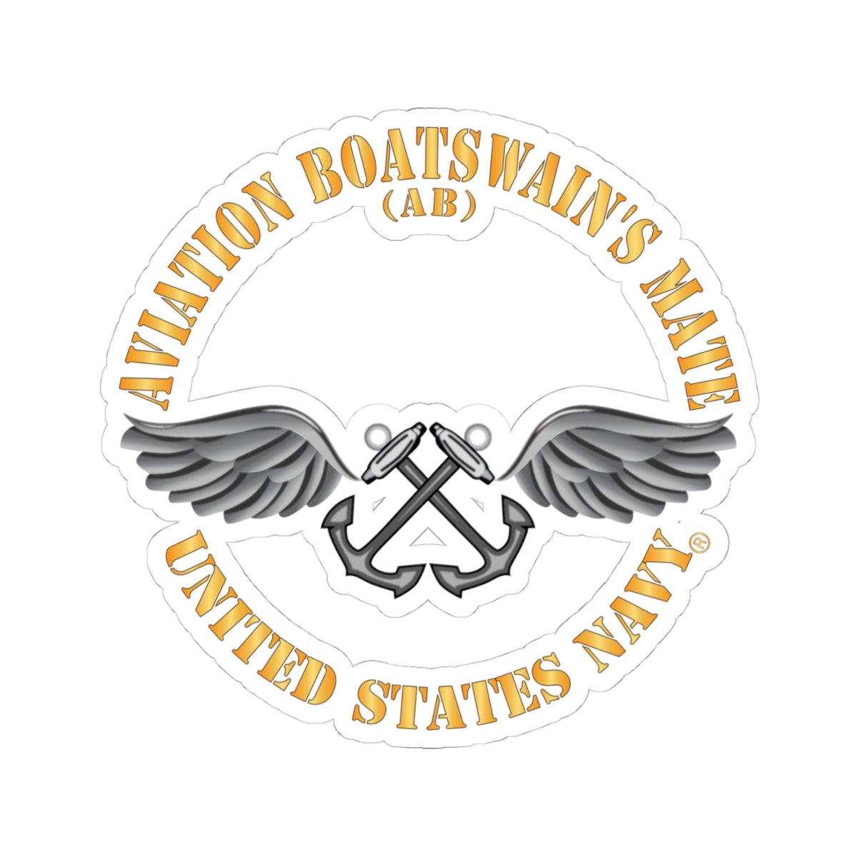 Kiss-Cut Stickers - Navy - Rate - Aviation Boatswain's Mate (AB) X 300