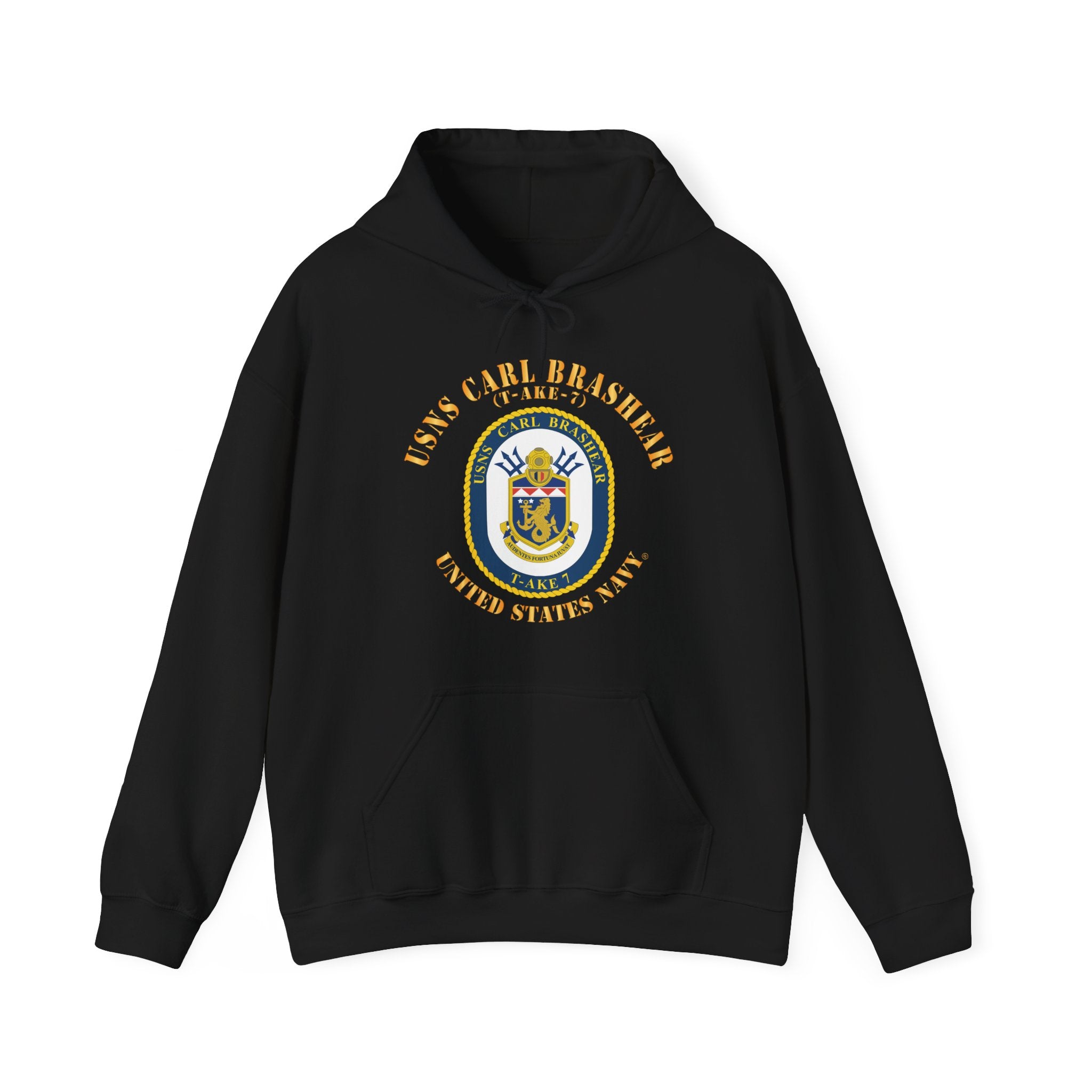 Unisex Heavy Blend™ Hoodies - Navy - USNS Carl Brashear (T-AKE 7)