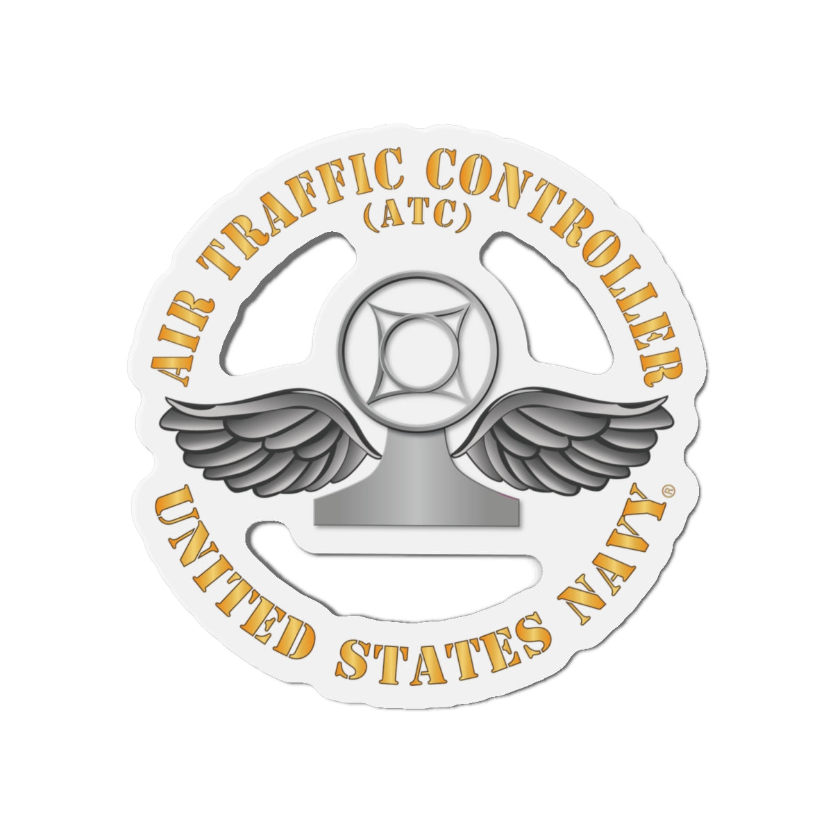 Die-Cut Magnet - Navy - Rate - Air Traffic Controller (ATC)
