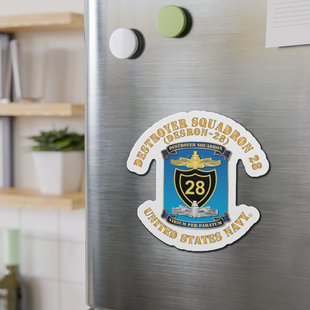 Die-Cut Magnet - Navy - Destroyer Squadron 28 (DESRON-28)