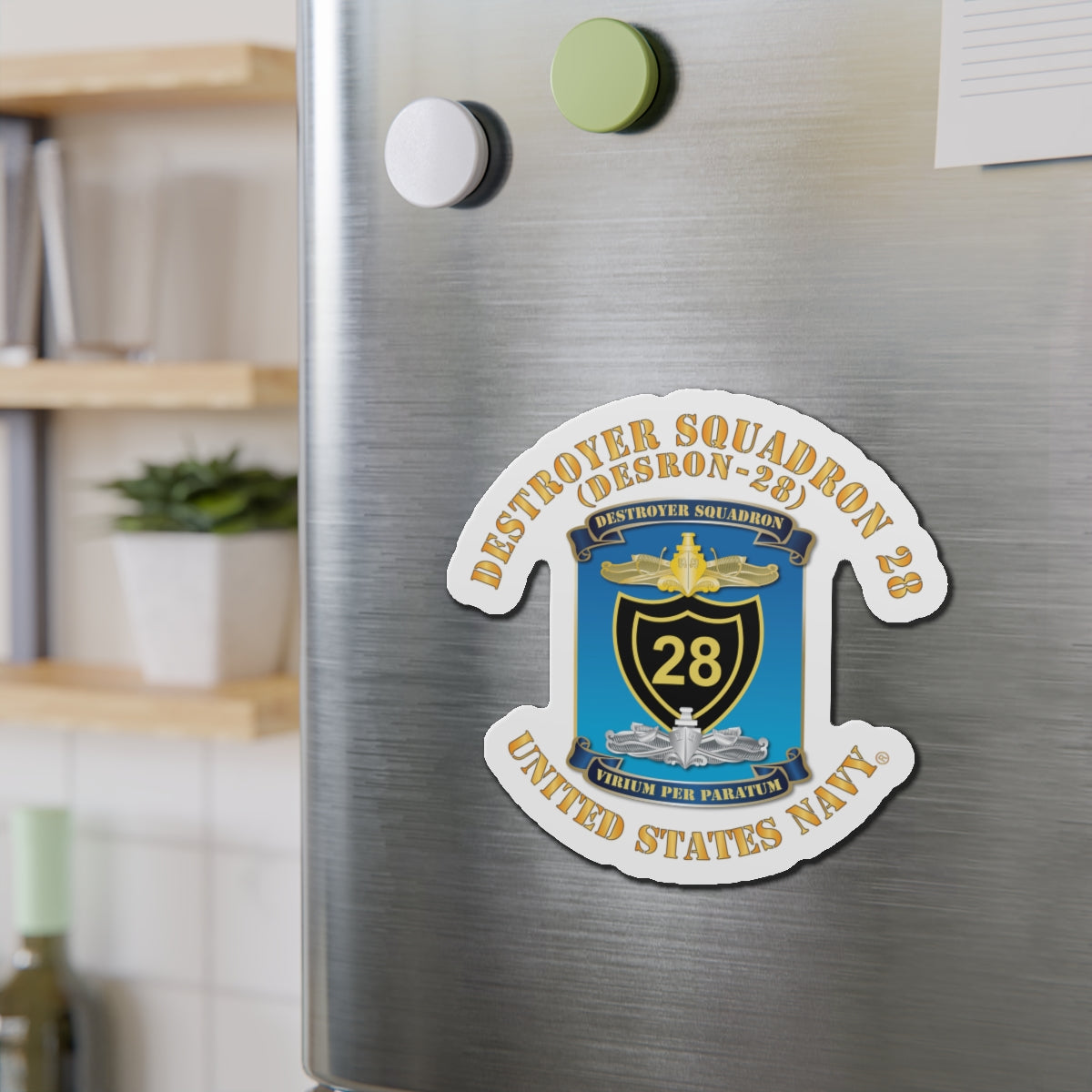 Die-Cut Magnet - Navy - Destroyer Squadron 28 (DESRON-28)