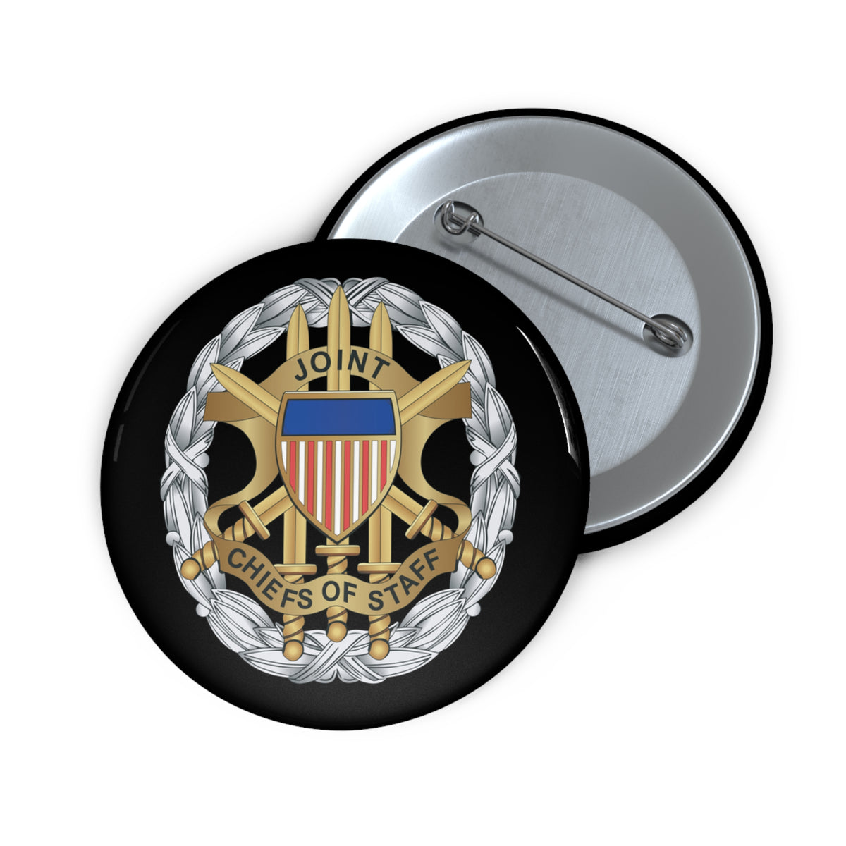 Custom Pin Button - Joint Chiefs of Staff Service Badge wo txt X 300