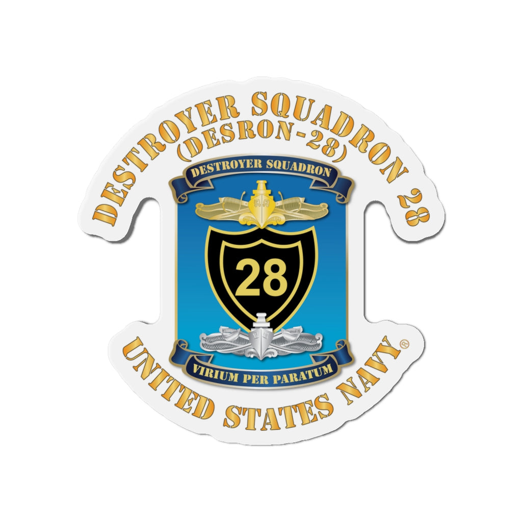 Die-Cut Magnet - Navy - Destroyer Squadron 28 (DESRON-28)