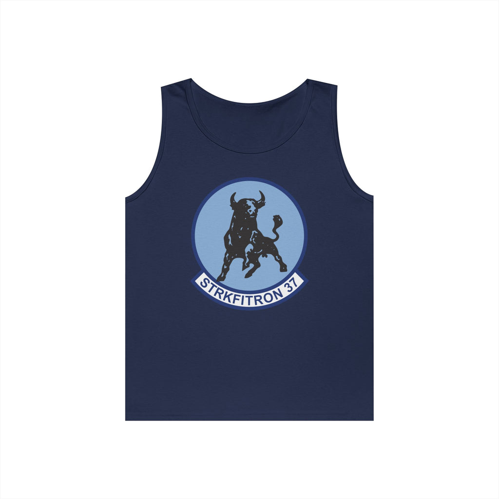 Unisex Heavy Cotton Tank Top - Navy - Strike Fighter Squadron 37 (VFA-37) wo txt