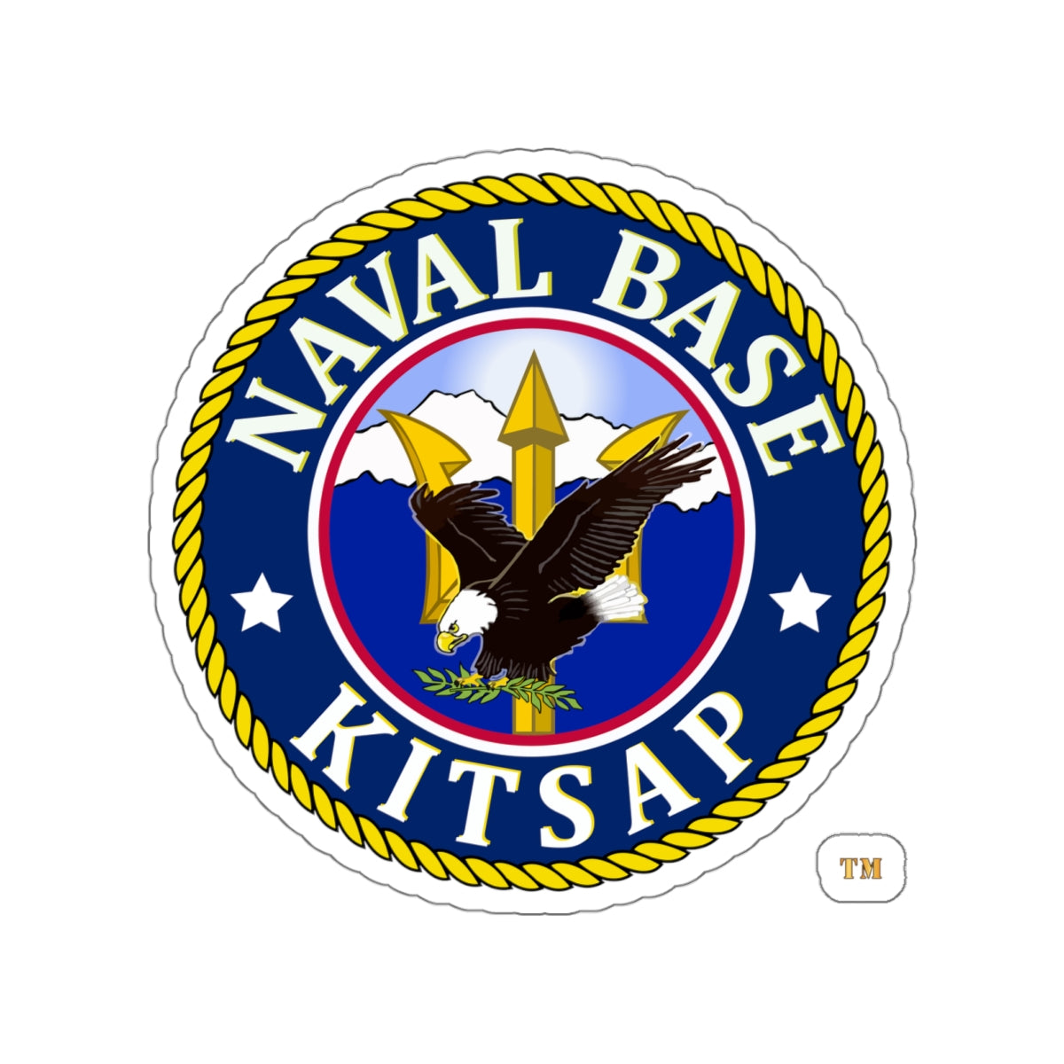 Die-Cut Vinyl Sticker - Navy - Naval Base Kitsap wo txt