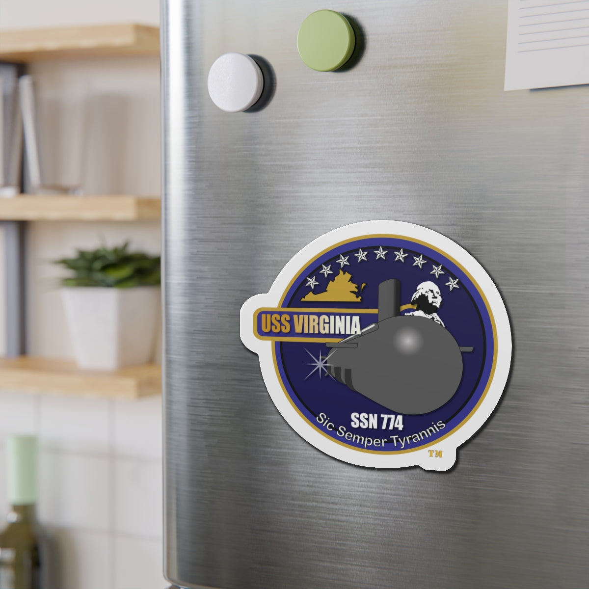 Die-Cut Magnet - Navy - USS Virginia (SSN-774) wo txt X 300
