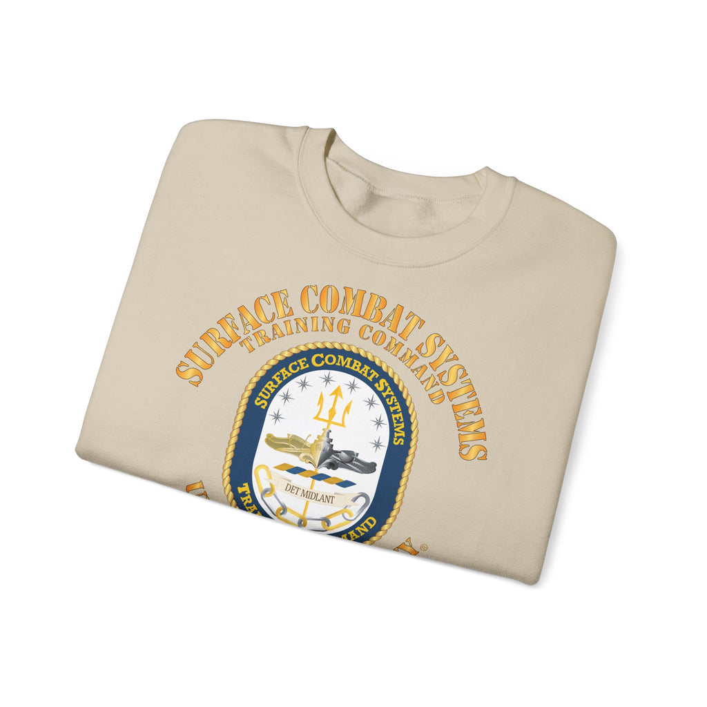 Unisex Heavy Blend™ Crewneck Sweatshirt - Navy - Surface Combat Systems Training Command - DET MIDLANT