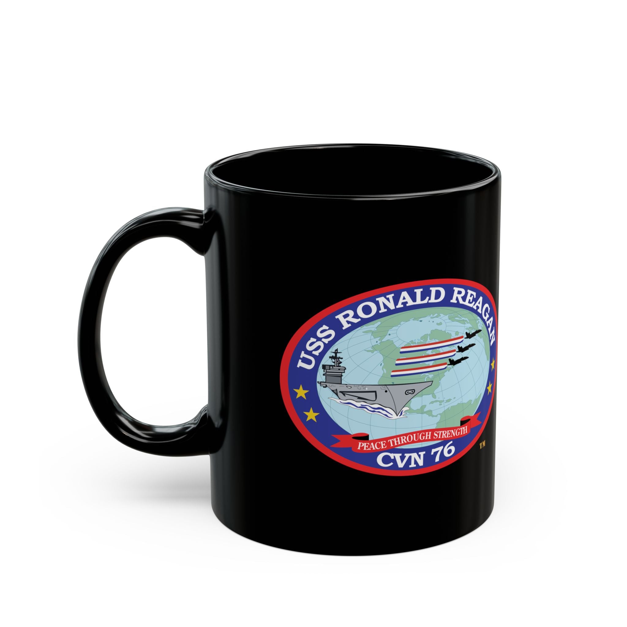Black Mug (11oz, 15oz) - Navy - USS Ronald Reagan (CVN-76) wo txt X 300