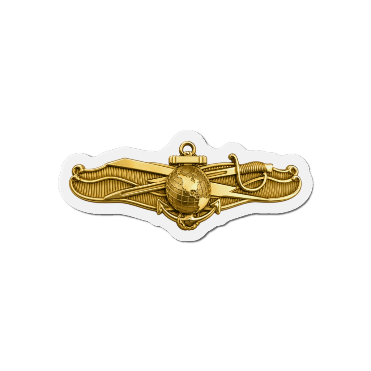Die-Cut Magnet - Navy - Badge - Information Warfare wo txt - Officer - 3D - Enhanced