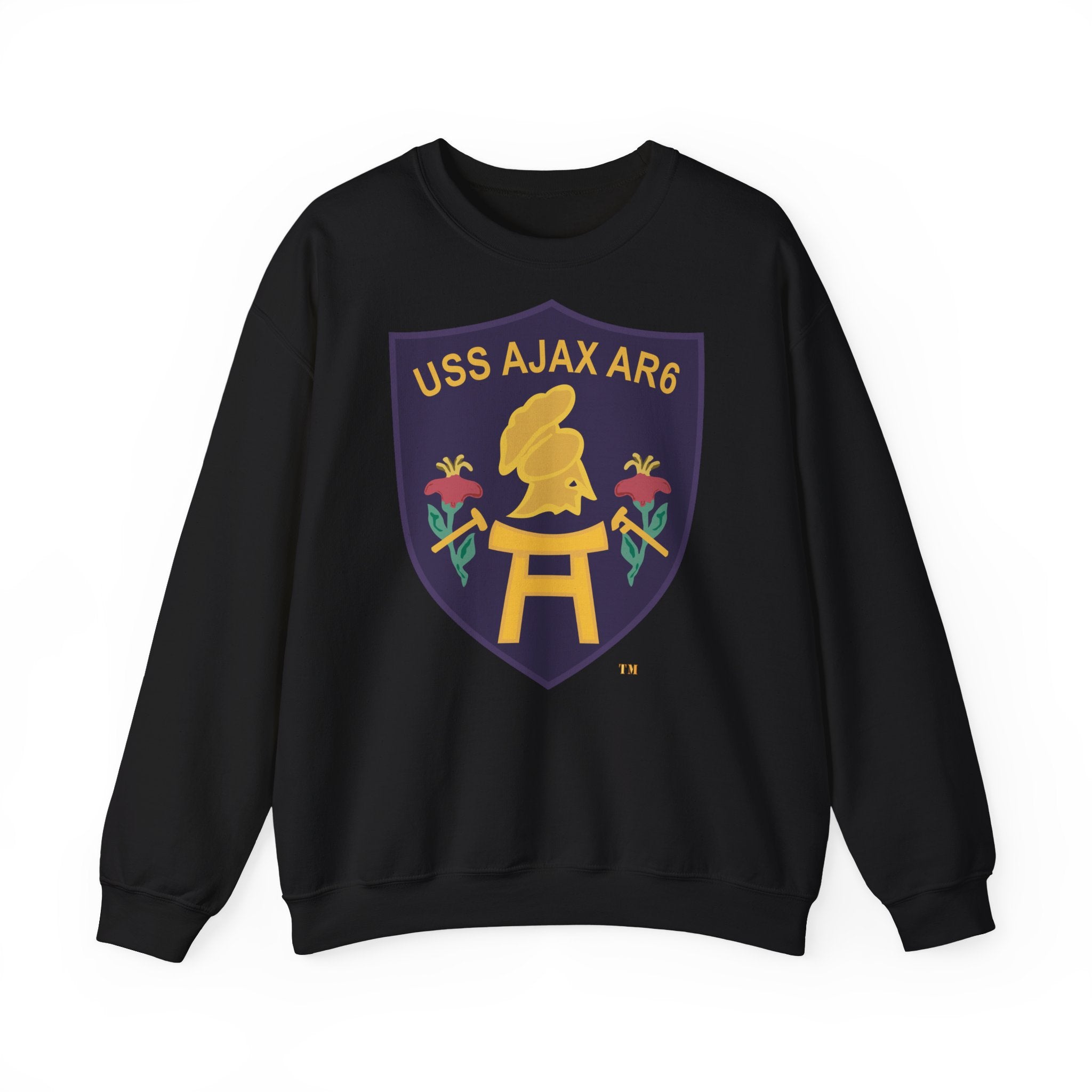 Unisex Heavy Blend™ Crewneck Sweatshirt - Navy - USS Ajax (AR-6) wo txt