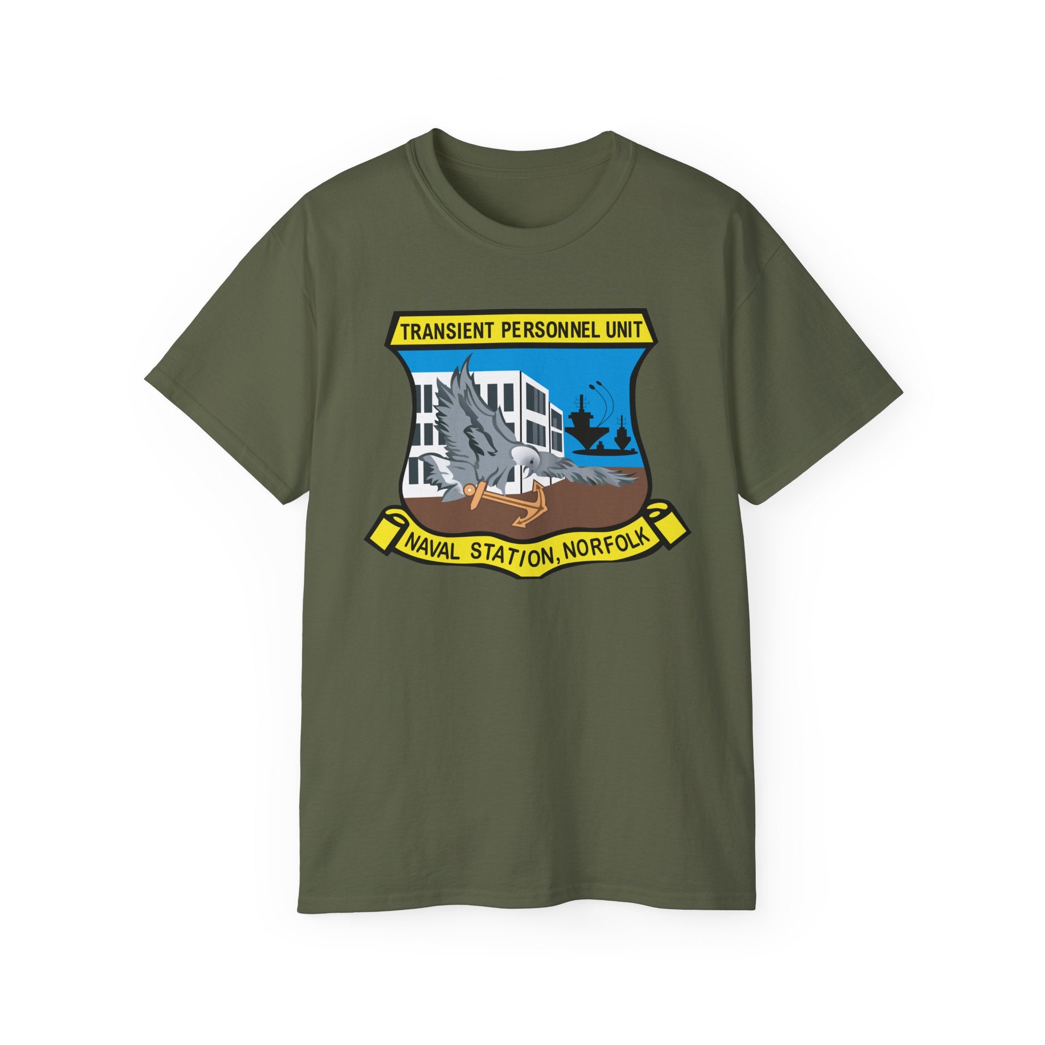 Unisex Ultra Cotton T-Shirt - Navy - Transient Personnel Unit - Naval Station Norfolk wo Txt