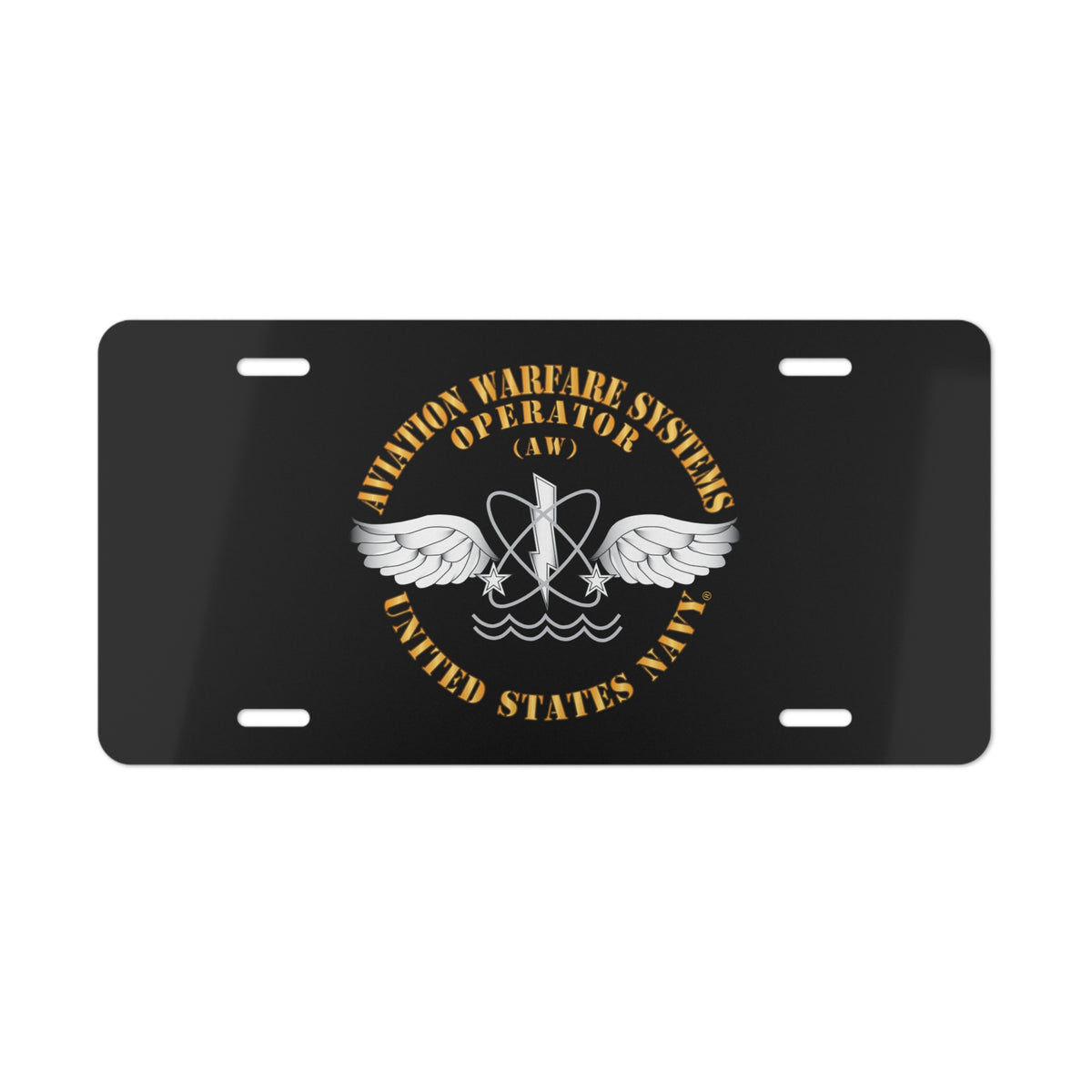 Vanity License Plate - Navy - Rate - Aviation Warfare Systems Operator (AW)