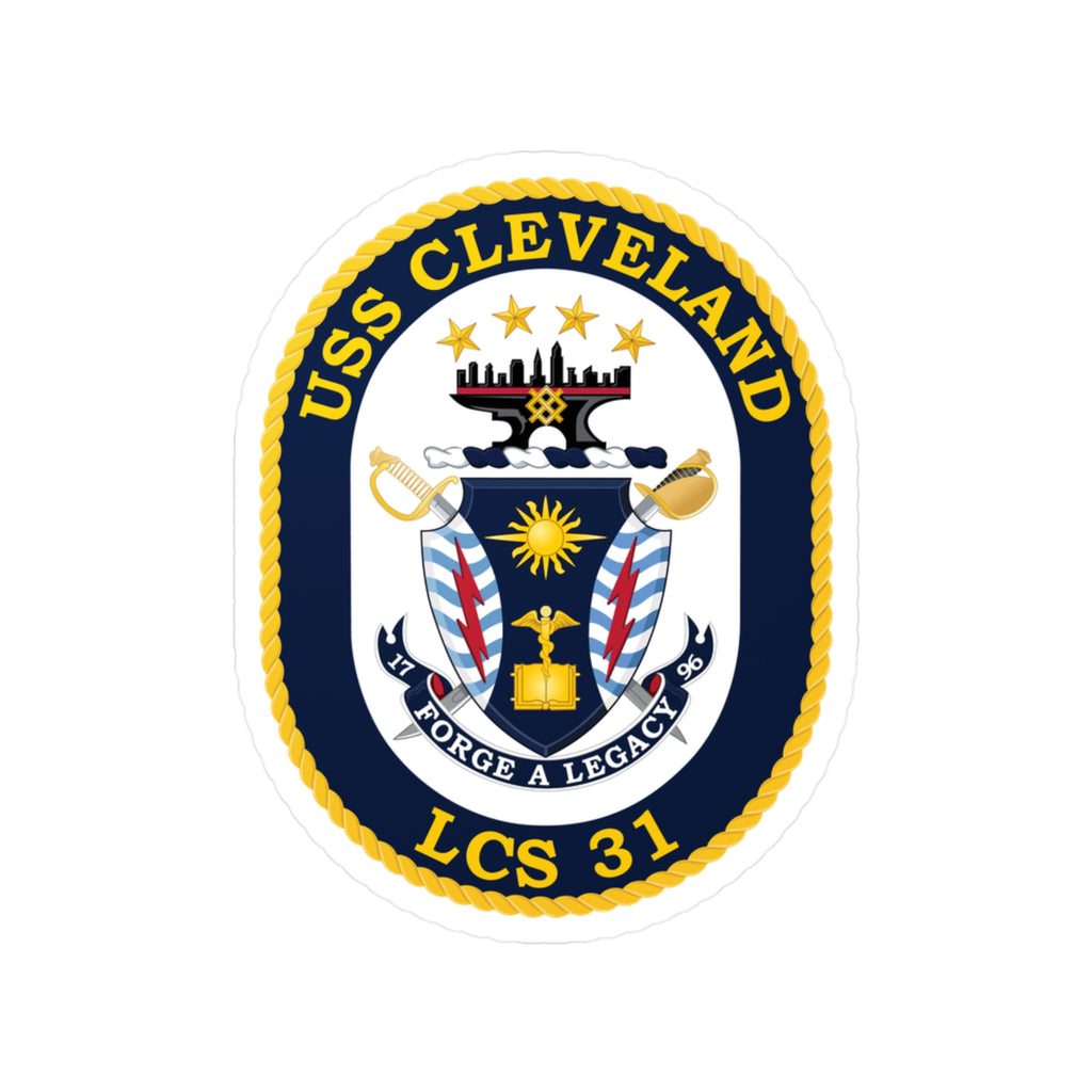 Kiss-Cut Vinyl Decal - Navy - USS Cleveland (LCS-31) wo txt
