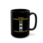 Black Mug (11oz, 15oz) - Navy - Chief Warrant Officer 2 - CW02