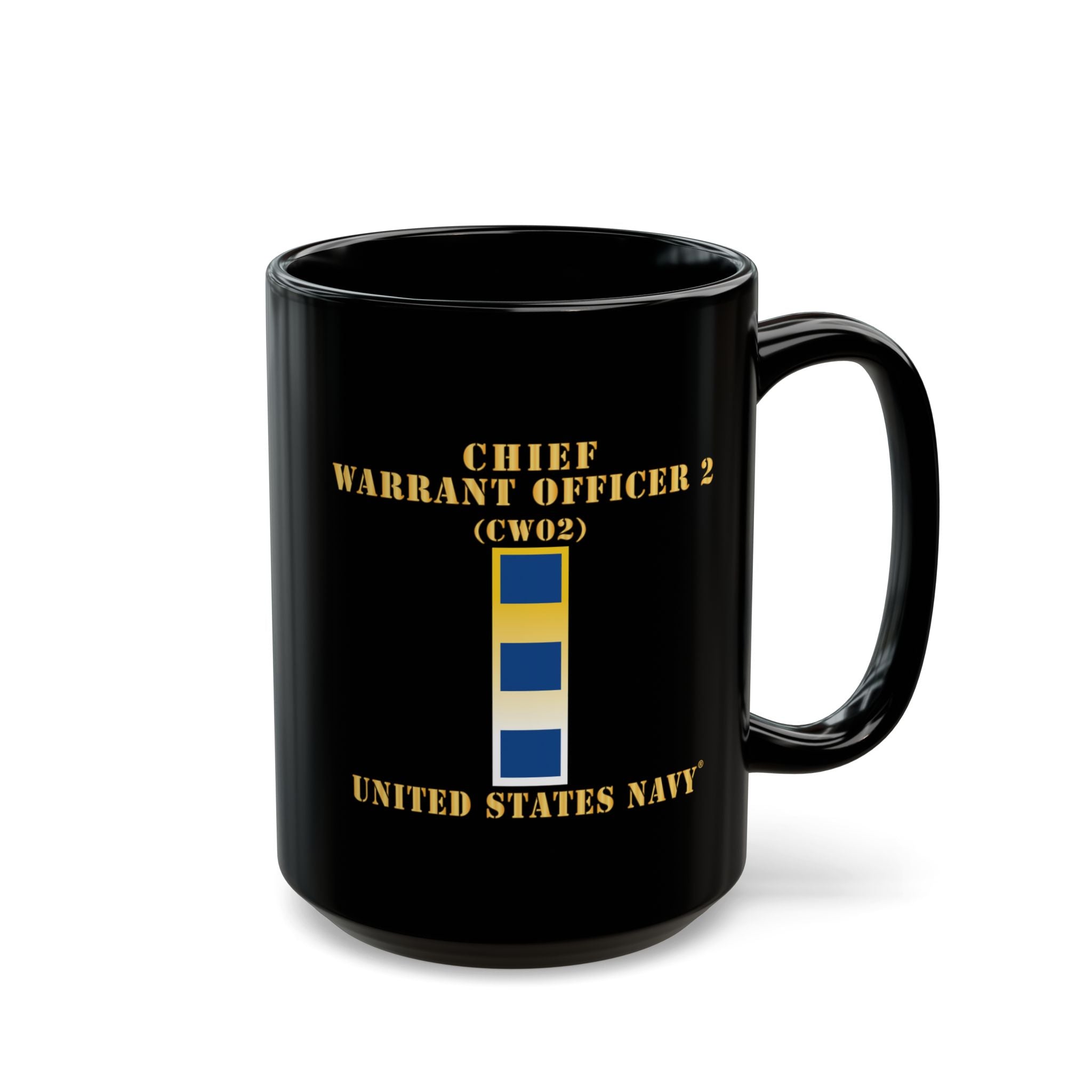 Black Mug (11oz, 15oz) - Navy - Chief Warrant Officer 2 - CW02
