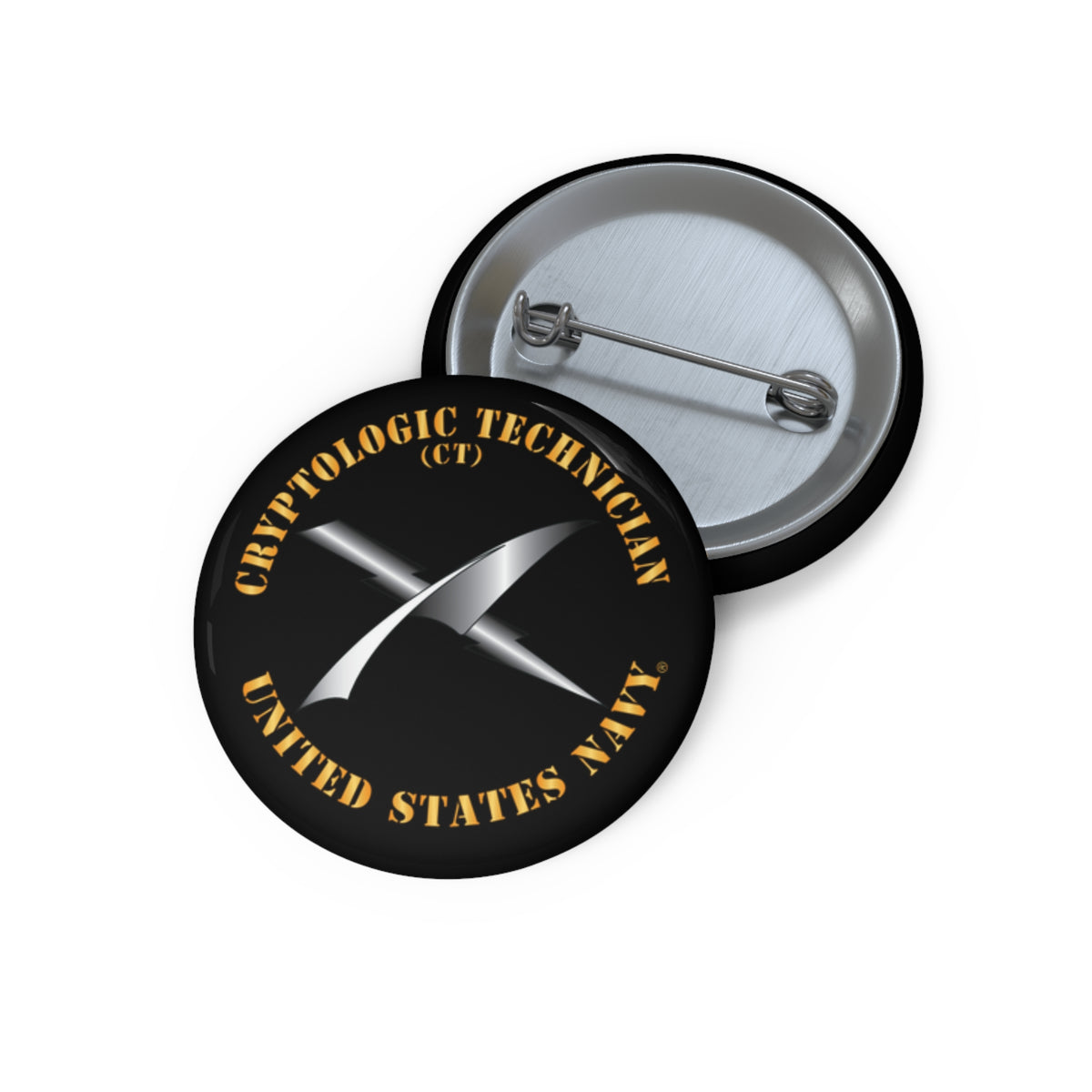 Pin Button - Navy - Rate - Cryptologic Technician (CT)