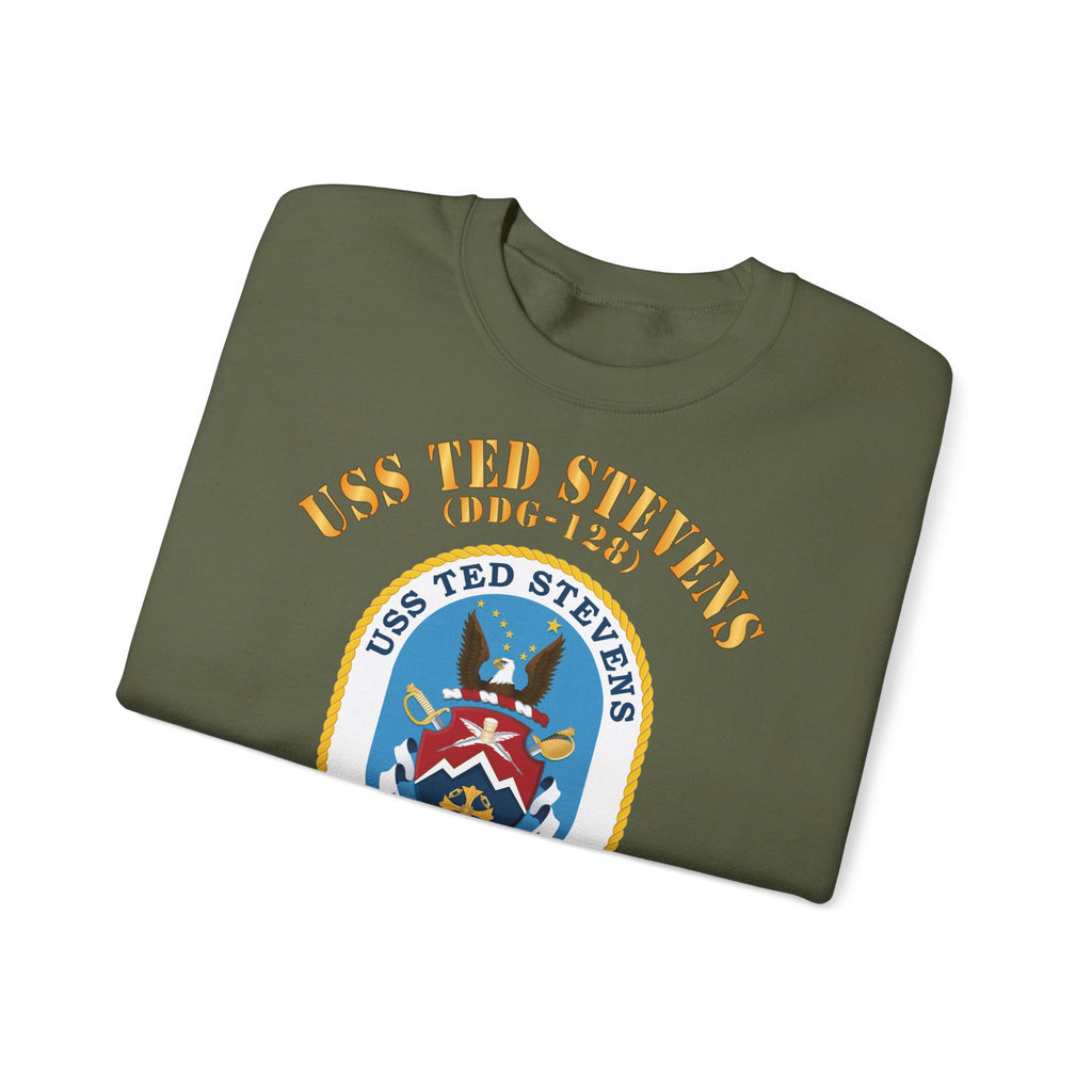 Unisex Heavy Blend™ Crewneck Sweatshirt - Navy - USS Ted Stevens (DDG-128)