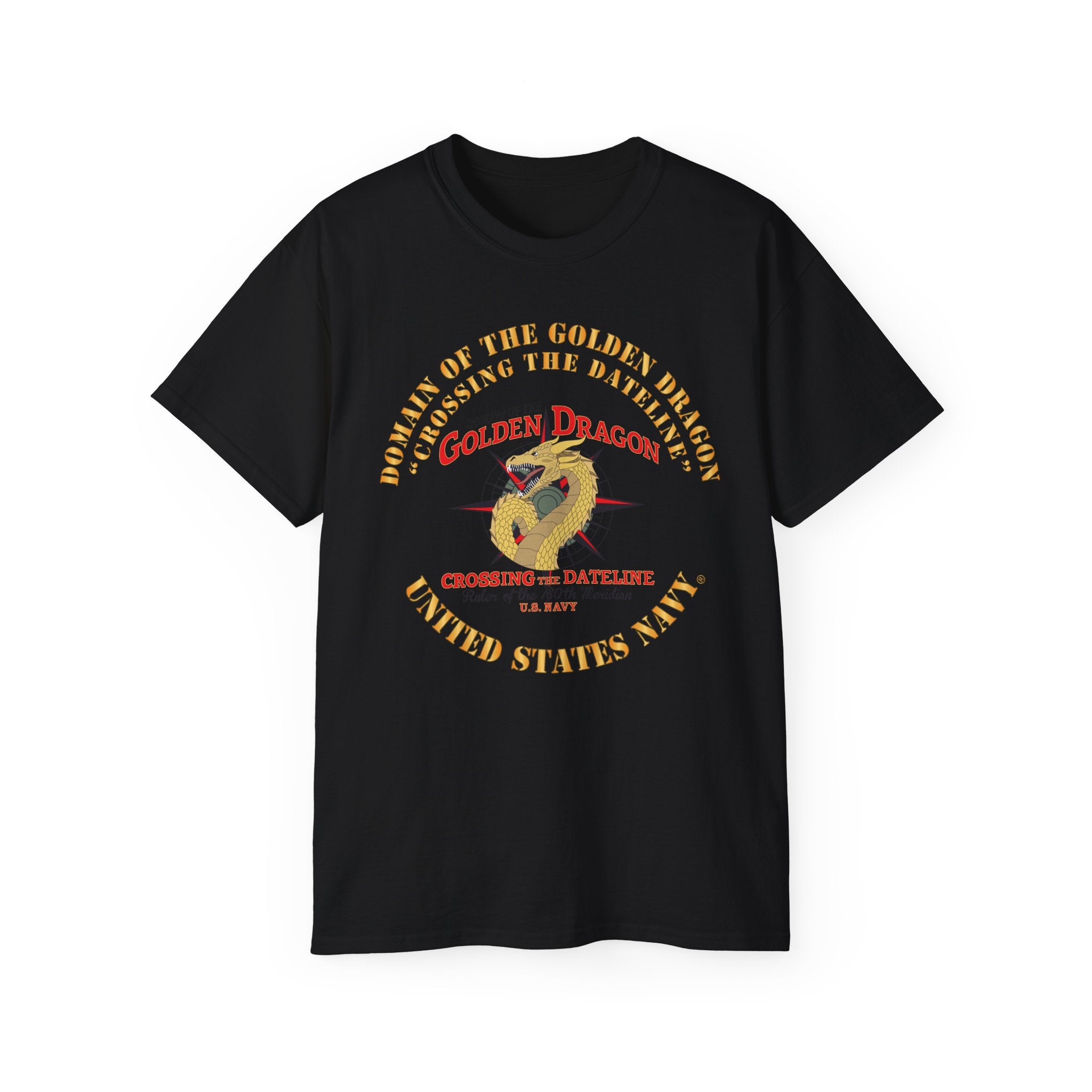 Unisex Ultra Cotton T-Shirt - Navy - Domain of the Golden Dragon