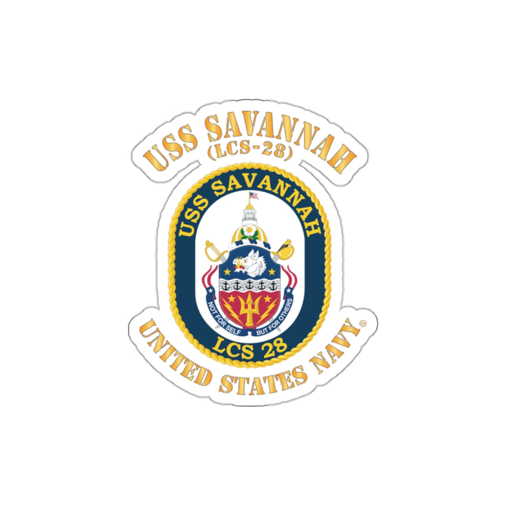 Die-Cut Vinyl Sticker - Navy - USS Savannah (LCS-28)