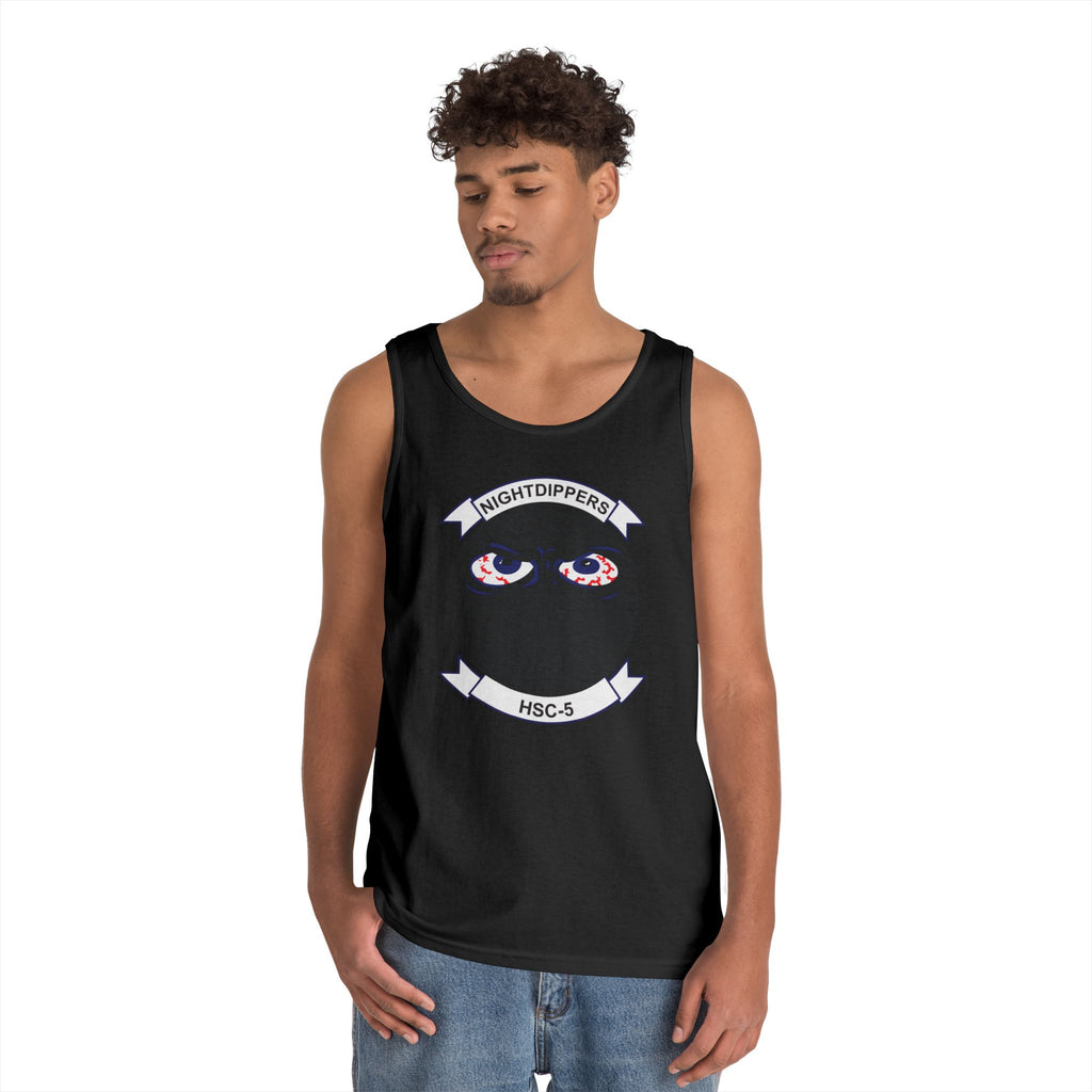 Unisex Heavy Cotton Tank Top - Navy - Helicopter Sea Combat Squadron 5 (HSC-5) wo txt