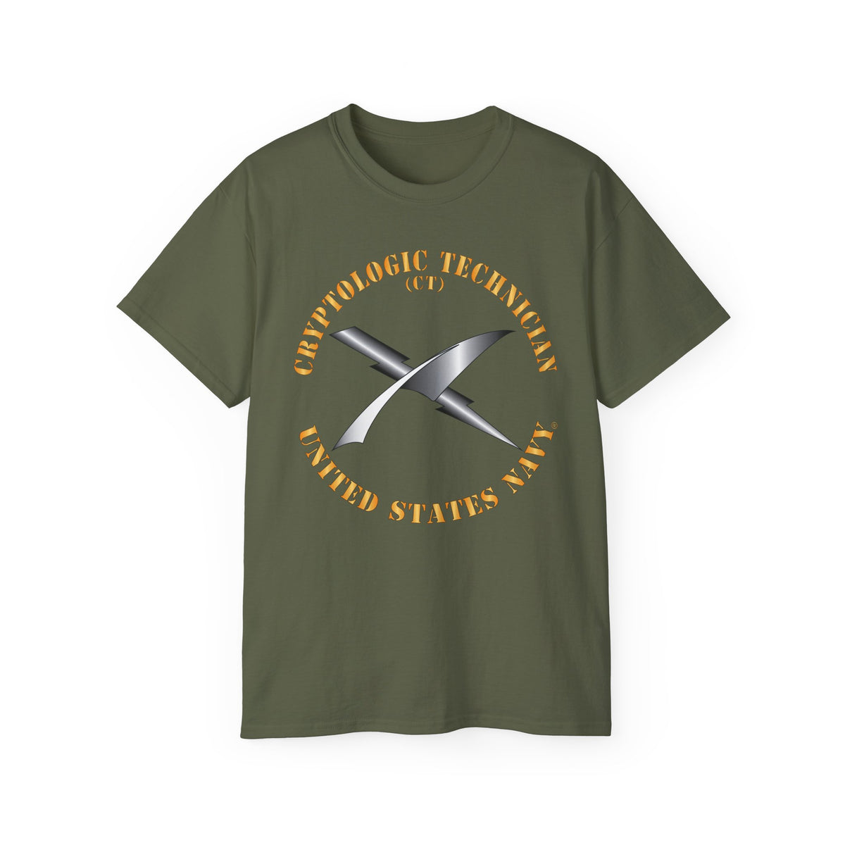 Unisex Ultra Cotton T-Shirt - Navy - Rate - Cryptologic Technician (CT)