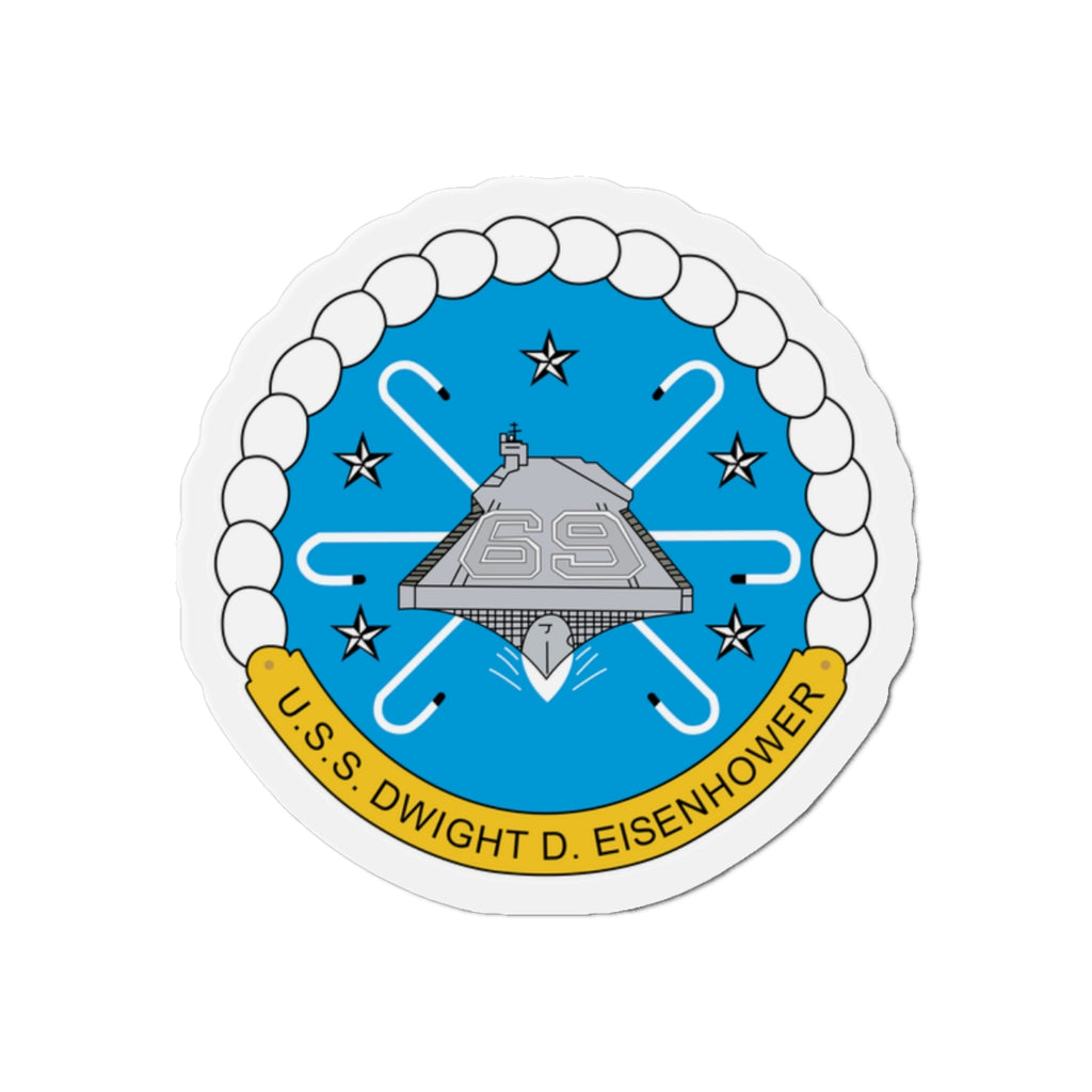 Die-Cut Magnet - USS Dwight D. Eisenhower (CVN-69) Crest wo Txt