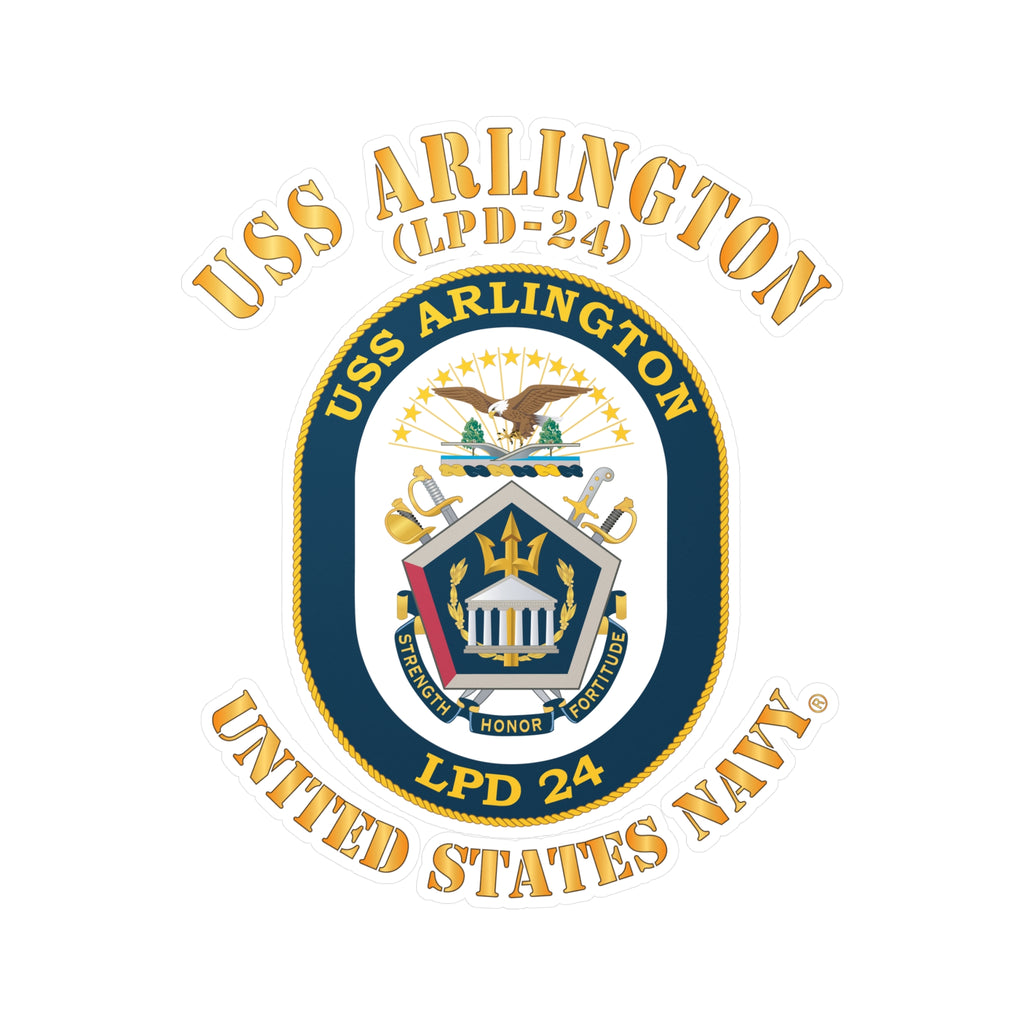 Kiss-Cut Vinyl Decal - Navy - USS Arlington (LPD-24)
