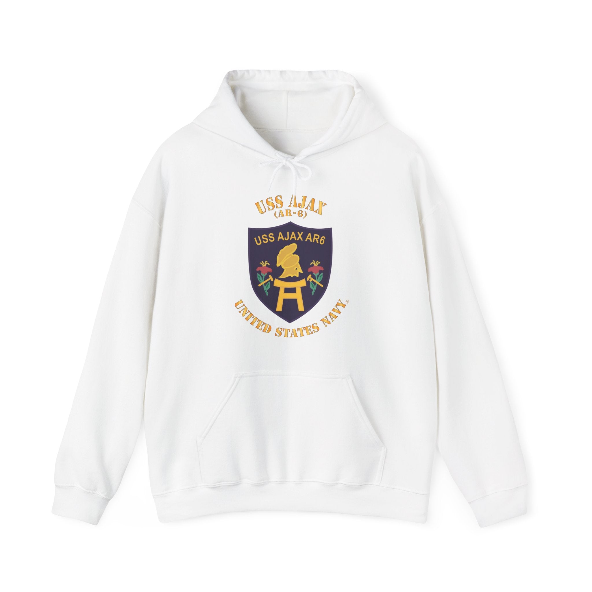 Unisex Heavy Blend™ Hoodies - Navy - USS Ajax (AR-6)