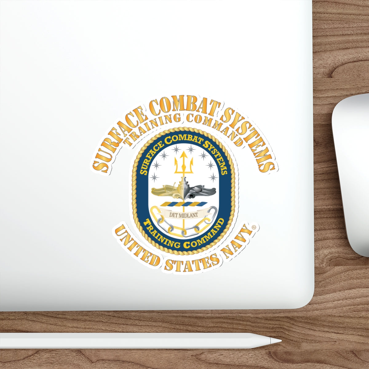 Die-Cut Vinyl Sticker - Navy - Surface Combat Systems Training Command - DET MIDLANT
