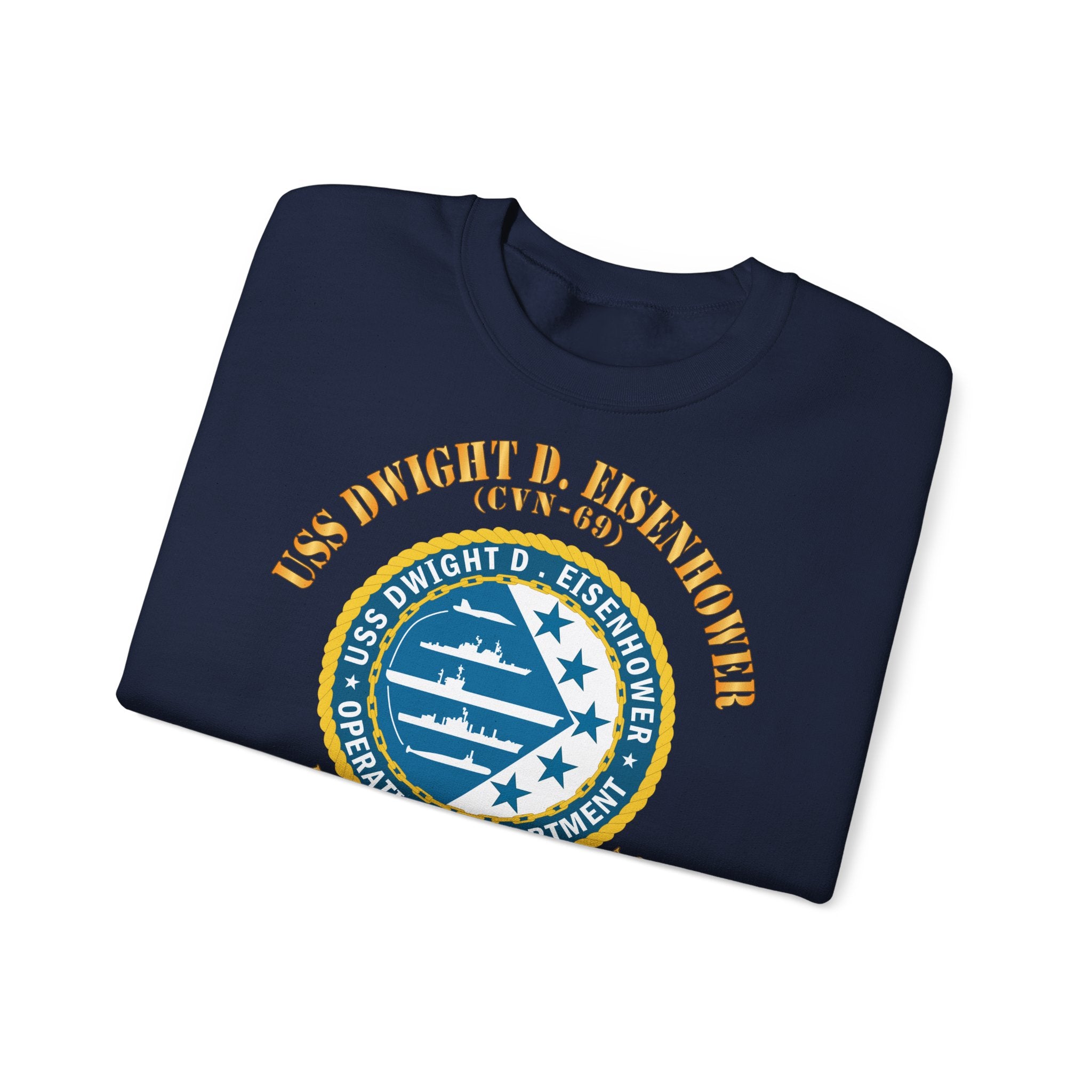 Unisex Heavy Blend™ Crewneck Sweatshirt - Navy - USS Dwight D. Eisenhower (CVN-69) - Operations Department