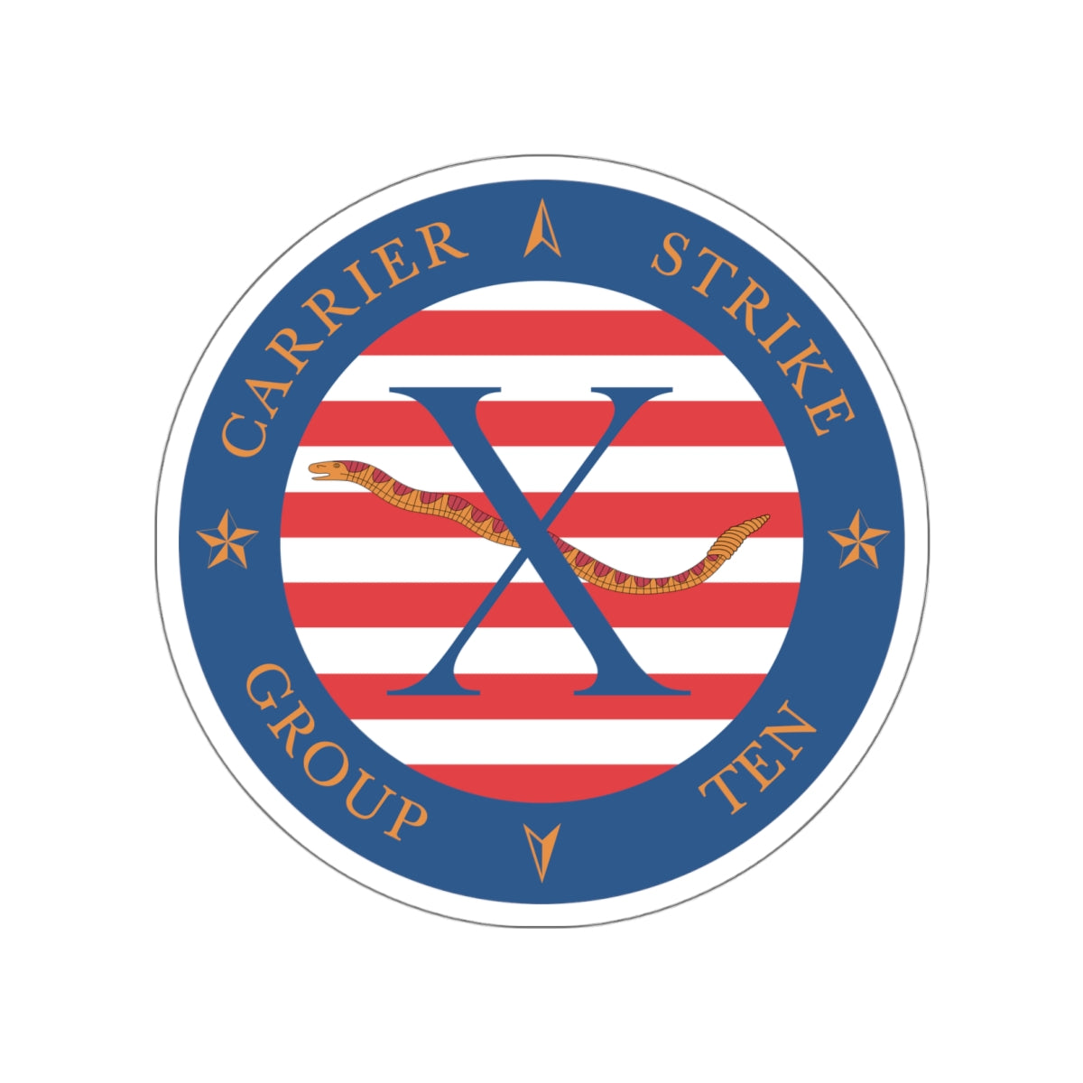 Die-Cut Vinyl Sticker - Navy - Carrier Strike Group 10 (CSG-10) wo Txt