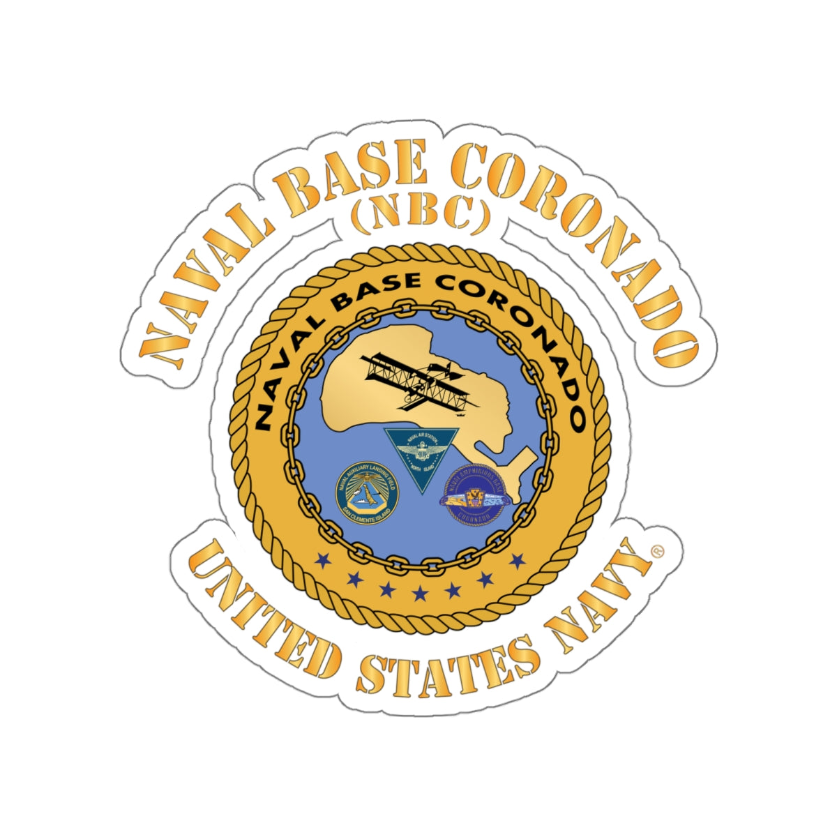 Die-Cut Vinyl Sticker - Navy - Naval Base Coronado(NBC)