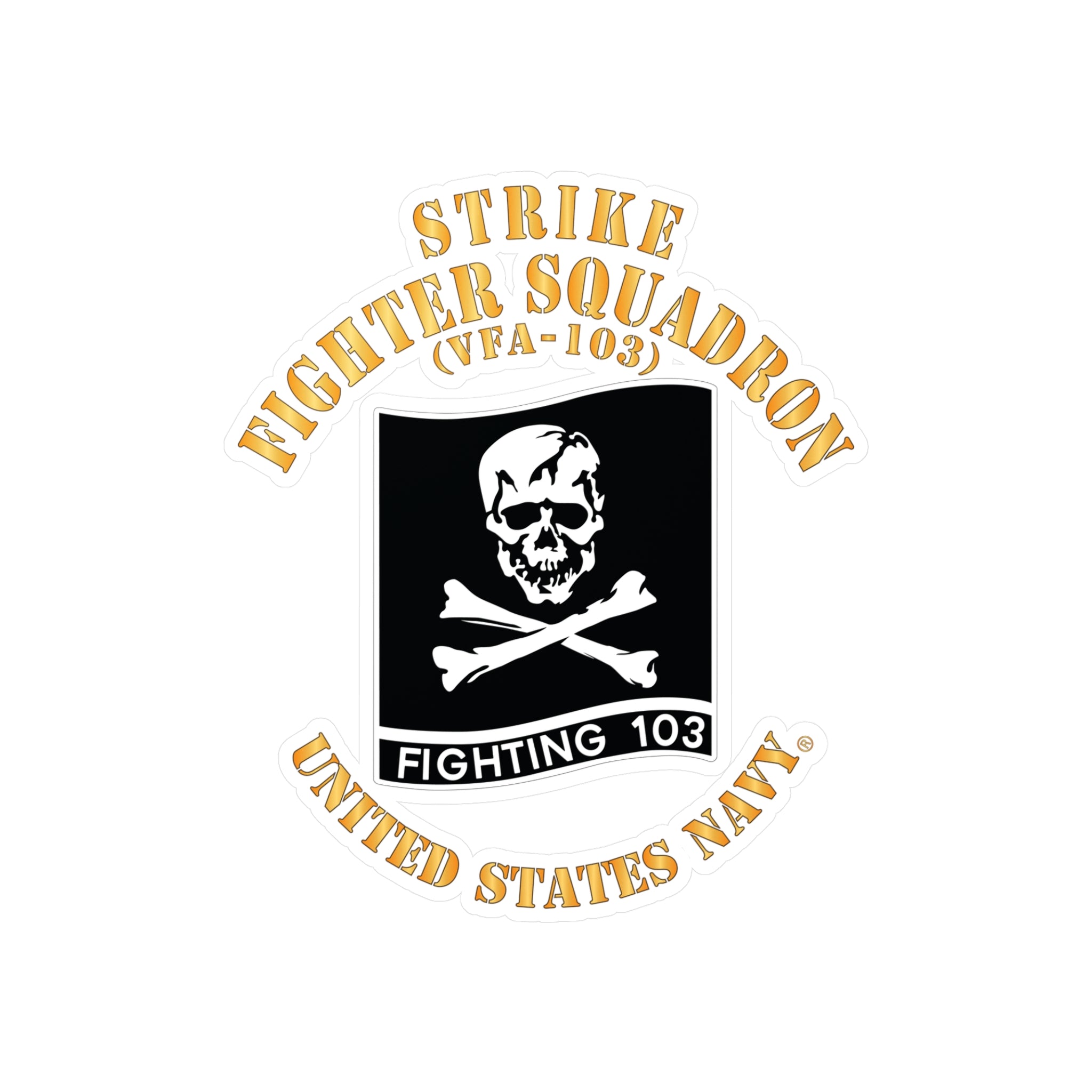 Kiss-Cut Vinyl Decal - Navy - Strike Fighter Squadron 103 (VFA-103)