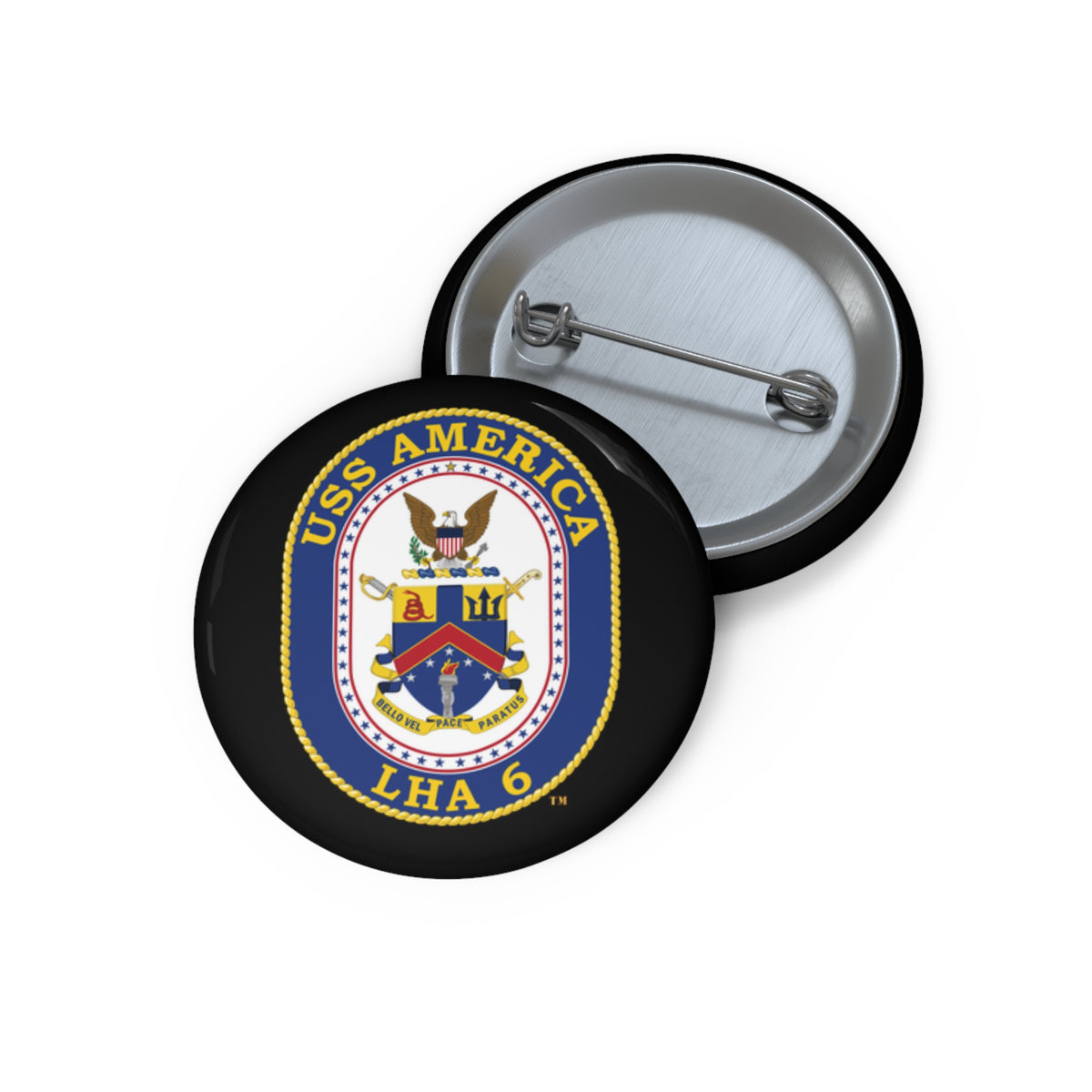 Pin Button - Navy - USS America (LHA-6) wo txt