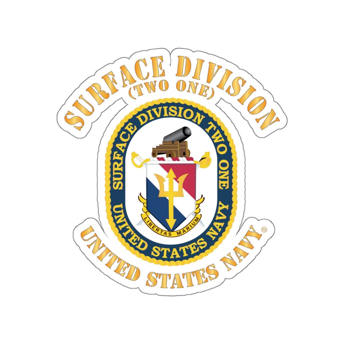 Die-Cut Vinyl Sticker - Navy - Surface Division 21