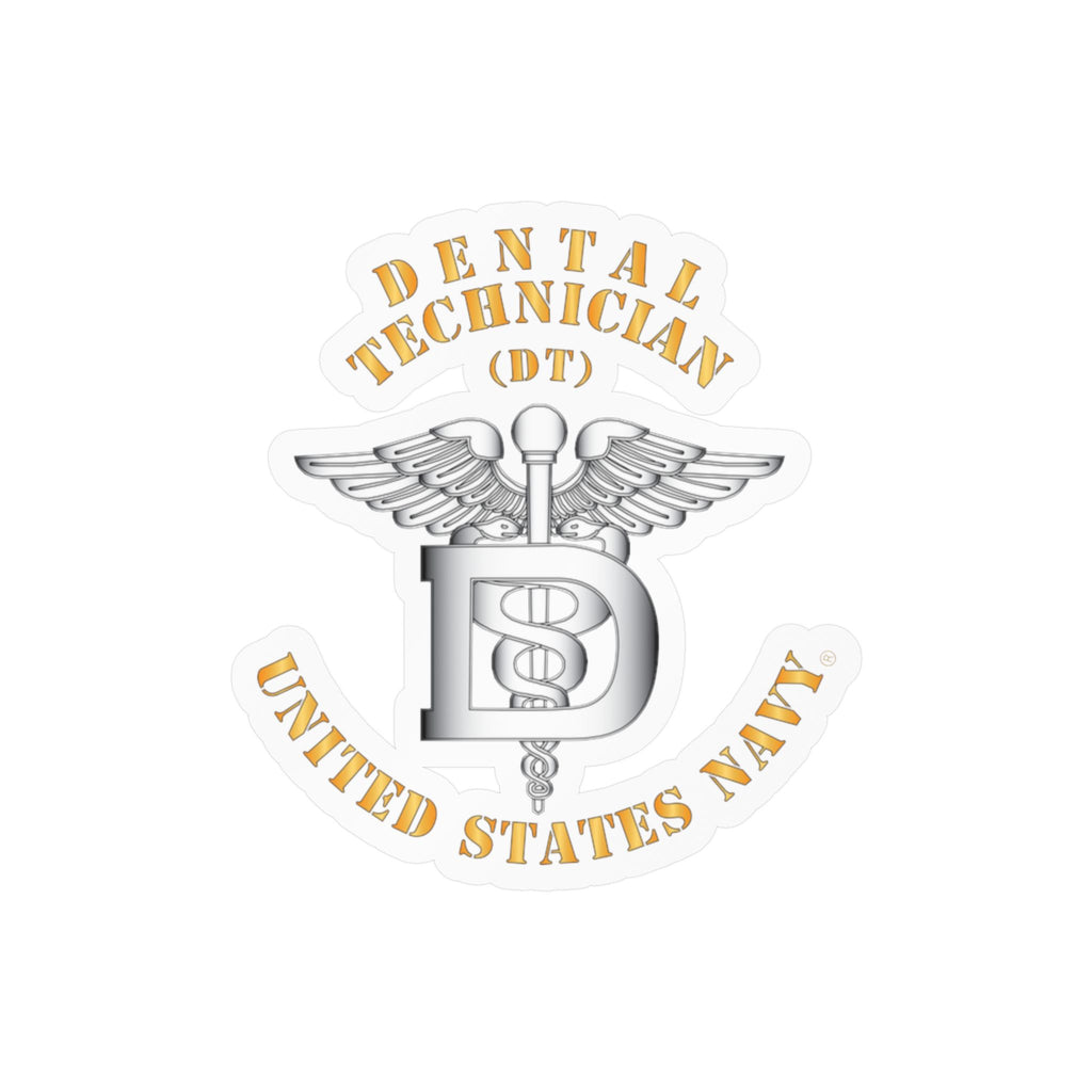 Kiss-Cut Vinyl Decal - Navy - Rate - Dental Technician (DT)